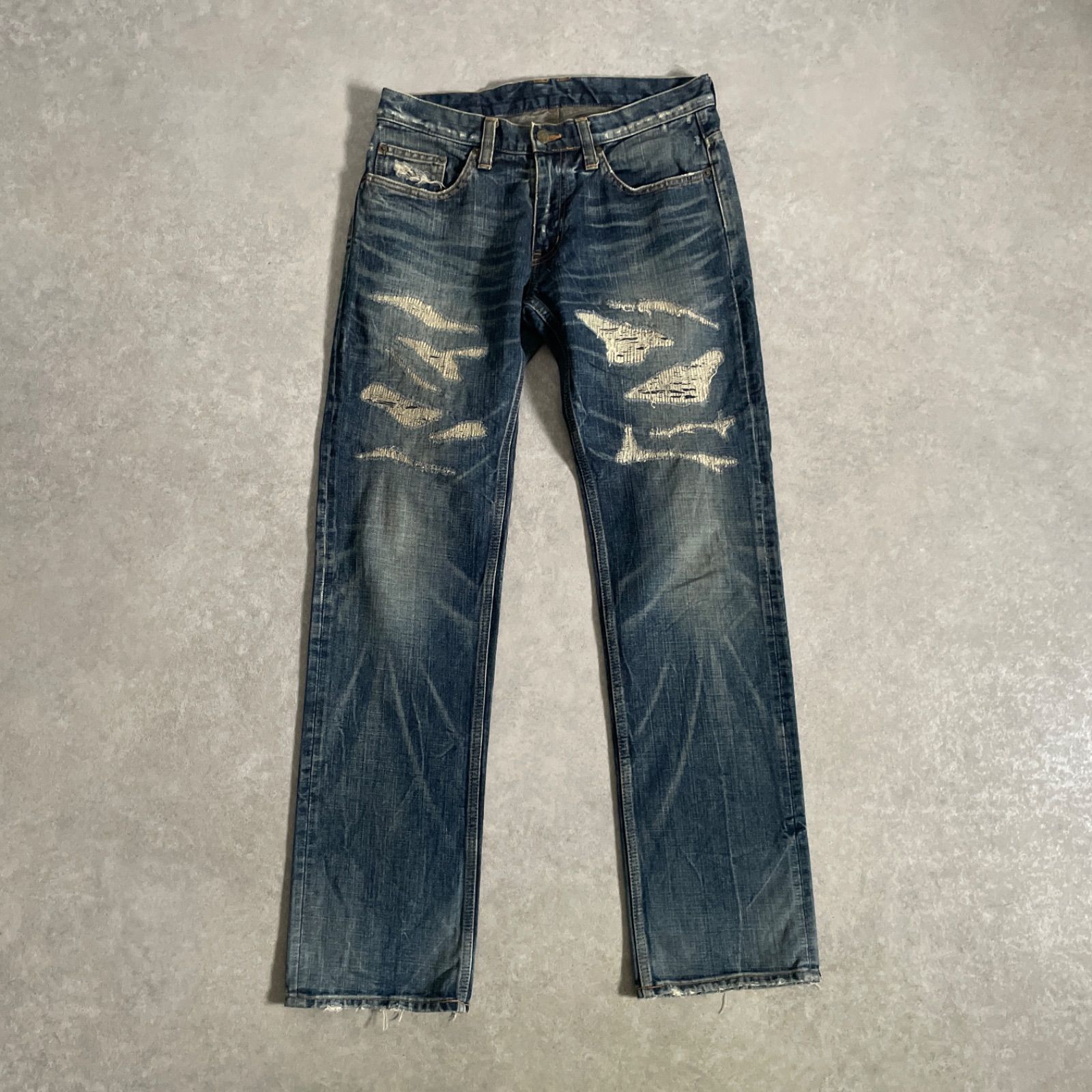 T.M.T BIG HOLIDAY ヴィンテージ加工リペア ヒゲ ハチノス デニム 