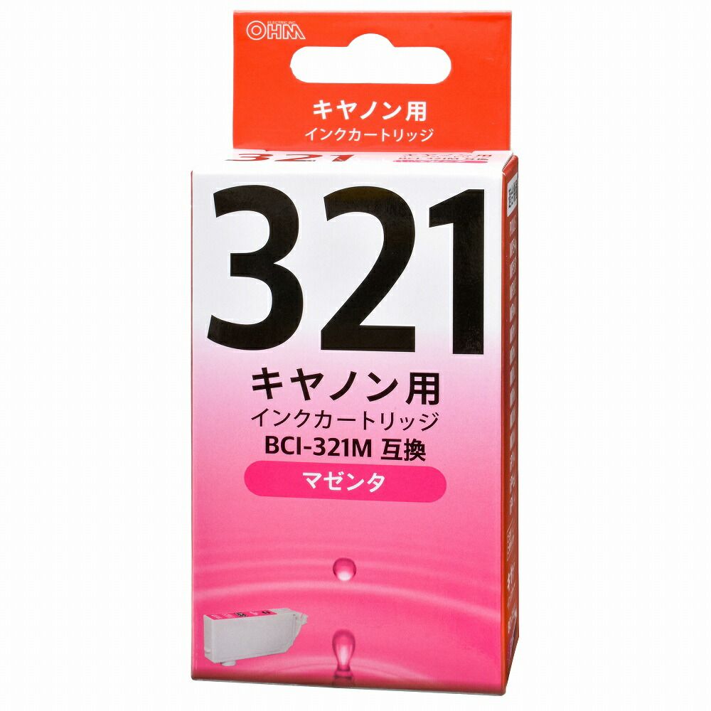 オーム電機 キヤノン互換 BCI-321M マゼンタ ink-c321b-m - メルカリ
