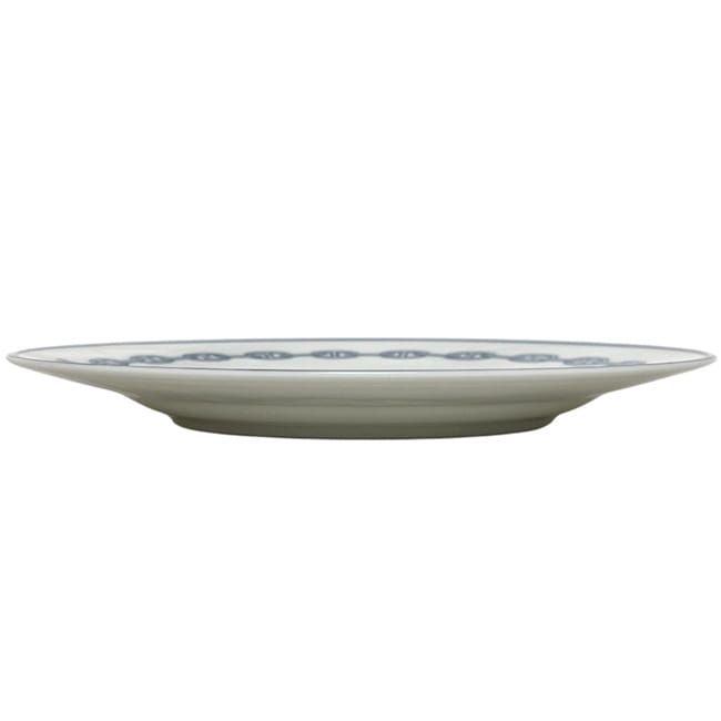 エルメス 皿 ホワイト ブルー シェーヌダンクル 美品 丸皿 22cm 陶器