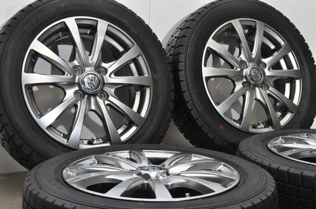 バリ溝】TRG 14in 4.5J +45 PCD100 グッドイヤー アイスナビ7 155