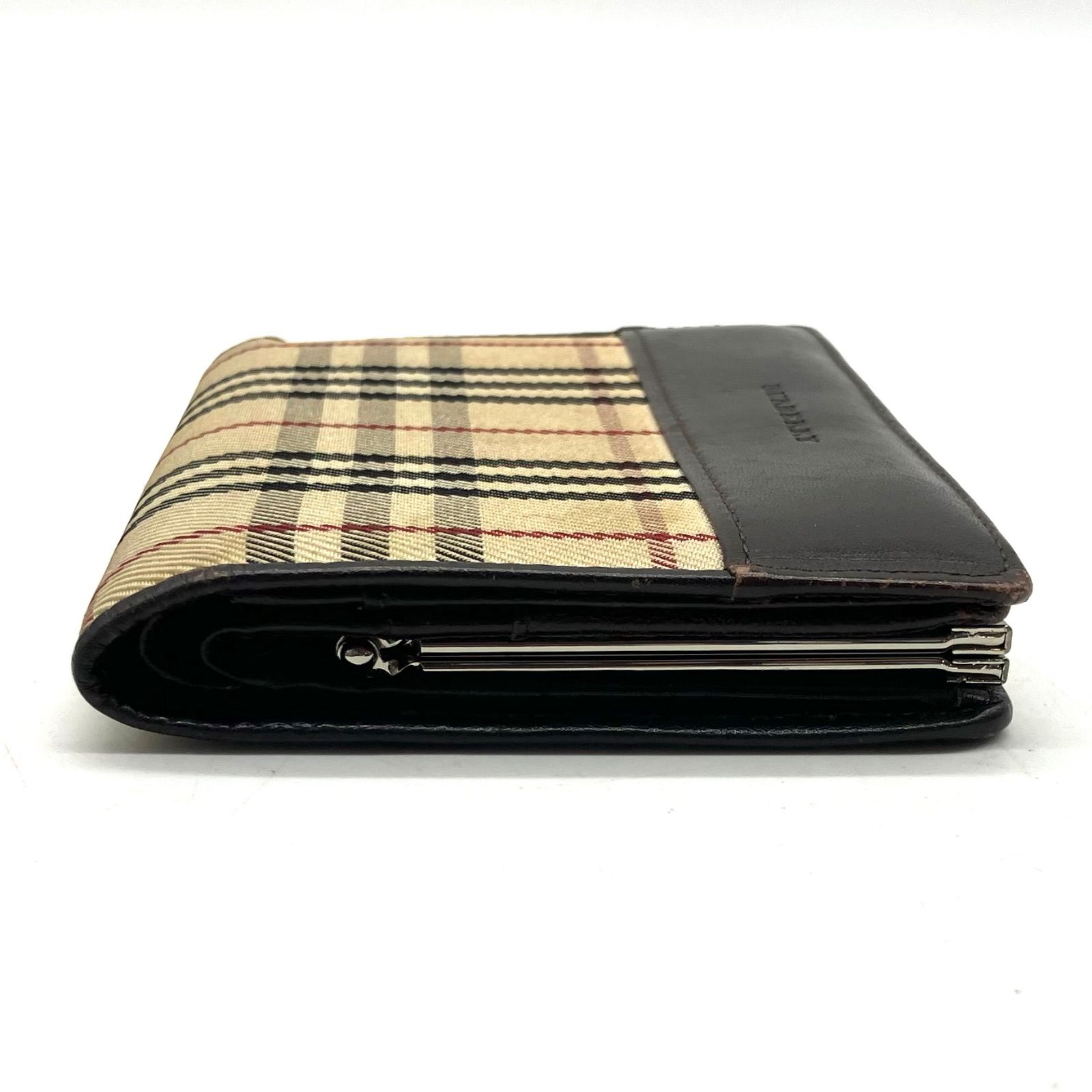 TB190【お買い得】BURBERRY がま口コインケース ノバチェック柄 - メルカリ
