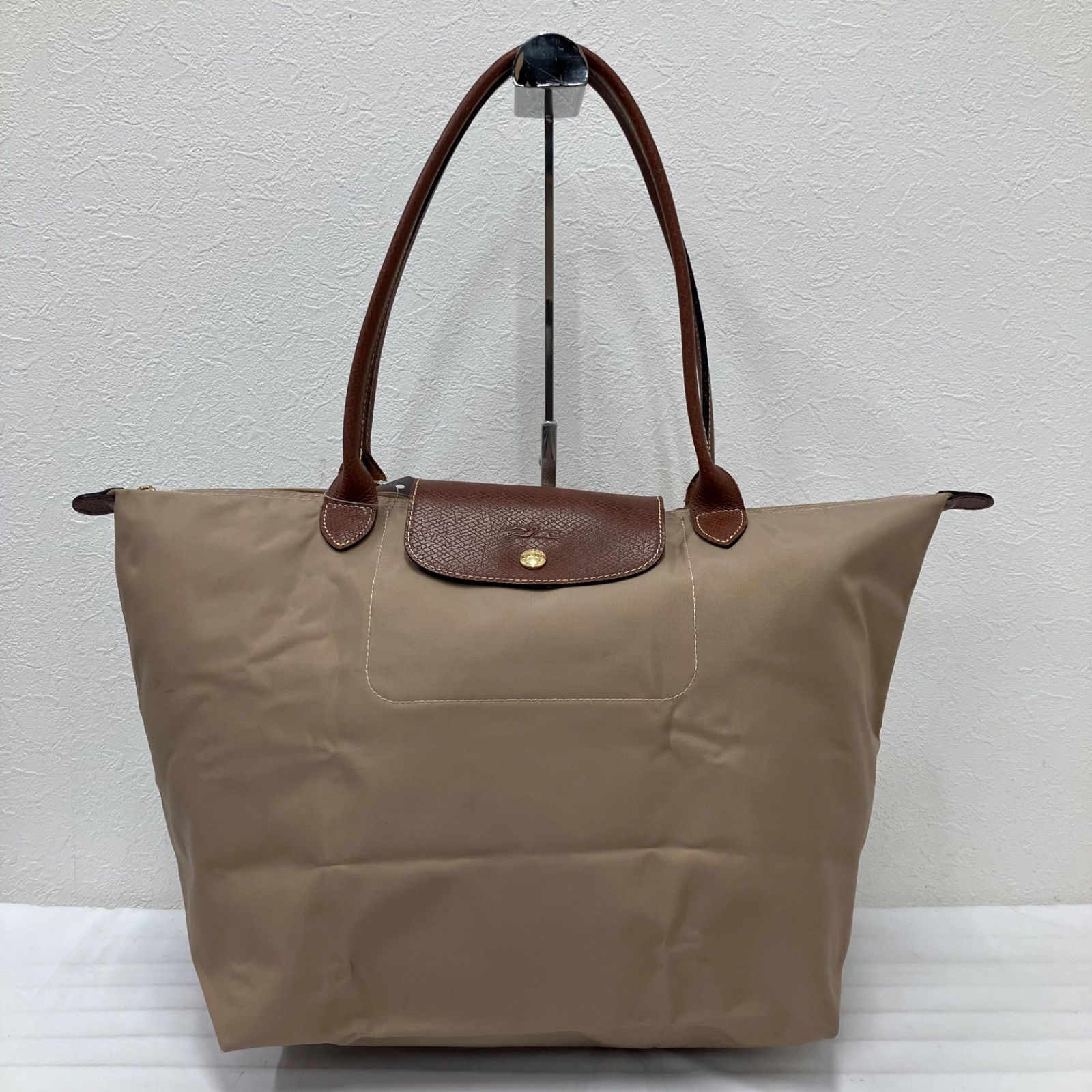 1215 LONGCHAMP ロンシャン トートバッグ ルプリアージュ ベージュ系