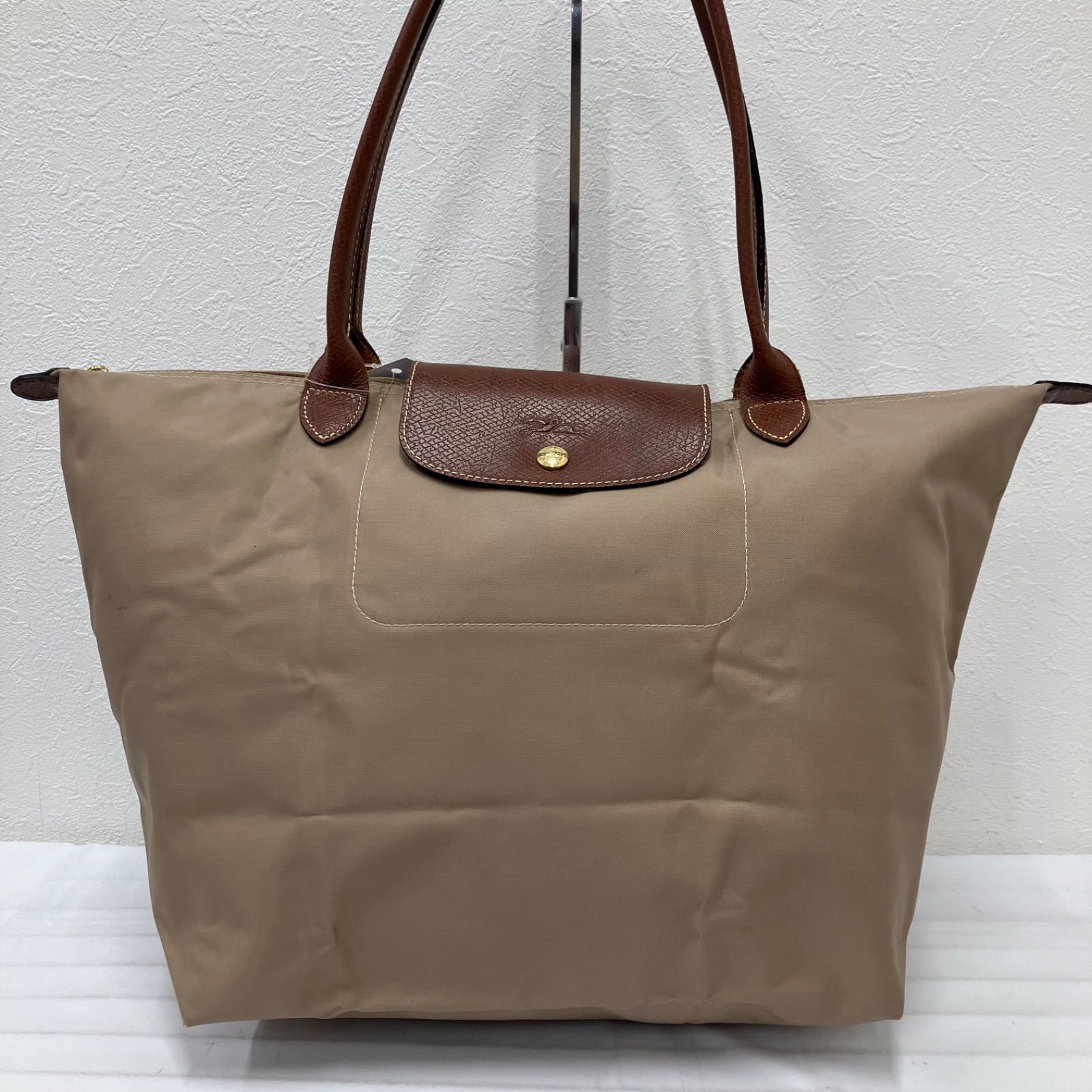 1215 LONGCHAMP ロンシャン トートバッグ ルプリアージュ ベージュ系