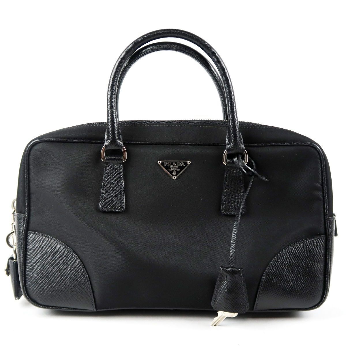 超美品】PRADA プラダ ナイロン×サフィアーノレザー