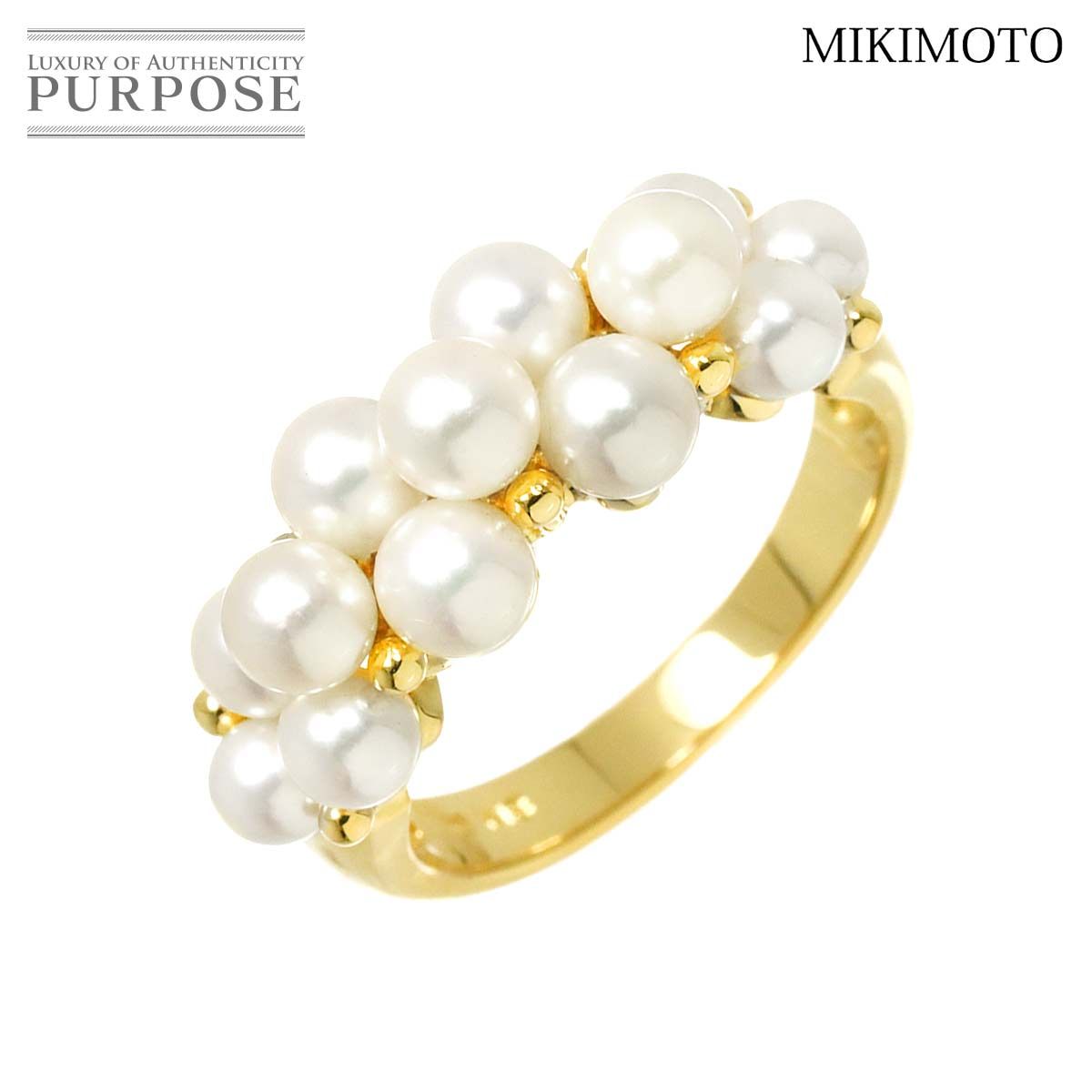 ミキモト MIKIMOTO 11号 リング ベビーパール 4.1-3.6mm K18 YG