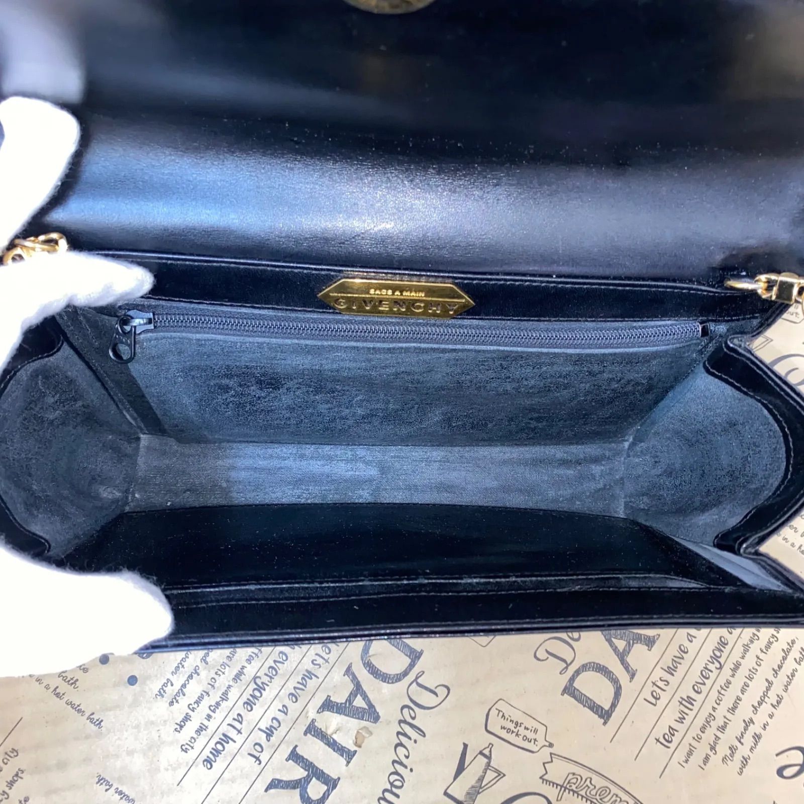ジバンシー フォーマルバッグ 肩掛け レザー ゴールド金具 ジバンシー 