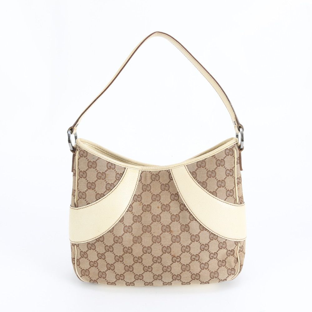 美品 グッチ GGキャンバス 113012 レザー ショルダーバッグ 美品 グッチ GGキャンバス 113012 レザー ショルダーバッグ
