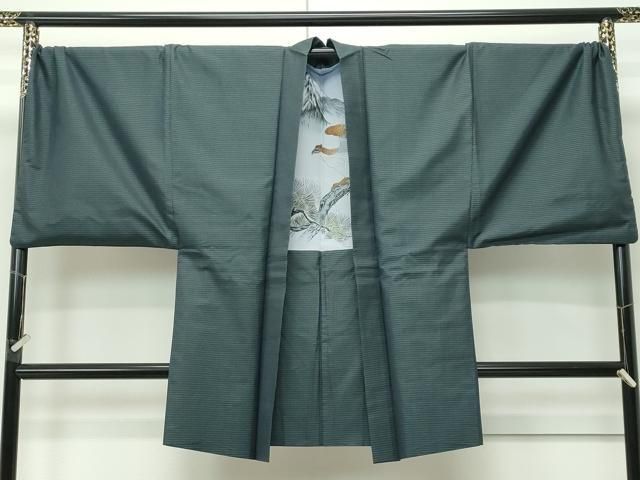 平和屋着物○極上 男性 本場大島紬 アンサンブル キングサイズ 長羽織