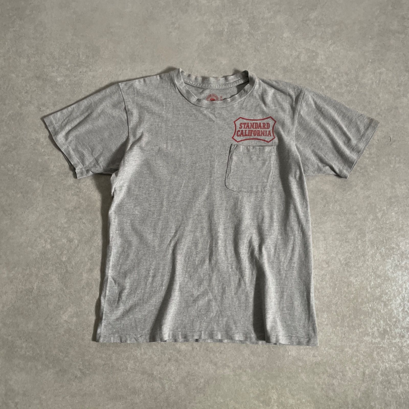 STANDARD CALIFORNIA ロゴプリント コットン ポケットTシャツ