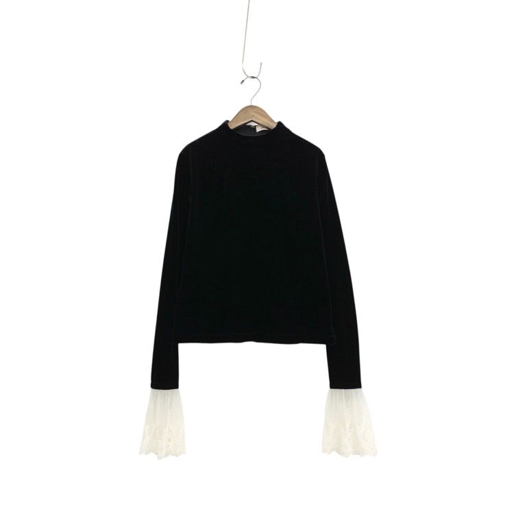 tanaka daisuke タナカダイスケ velours pullover 袖レースベロアプル