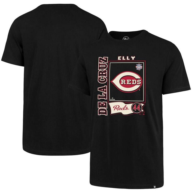 アンブランデッド メンズ トップス Tシャツ グラフィック Unbranded Mens 47 Elly De La Cruz Black Cincinnati Reds Graphic TShirt Red Black ブラック