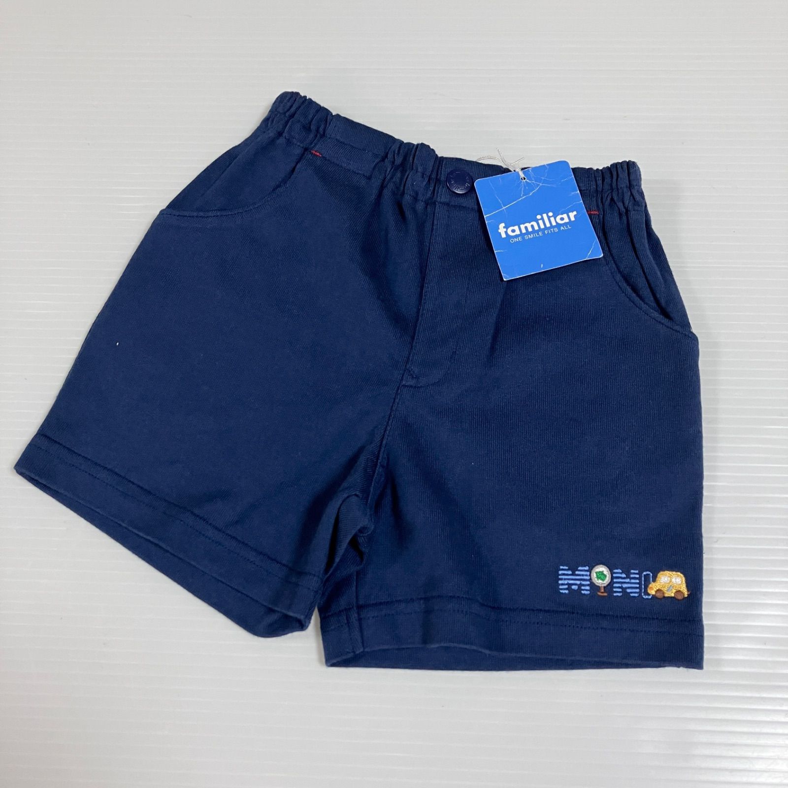 新品 ファミリア familiar パンツ ネイビー バミューダ 未使用 タグ 