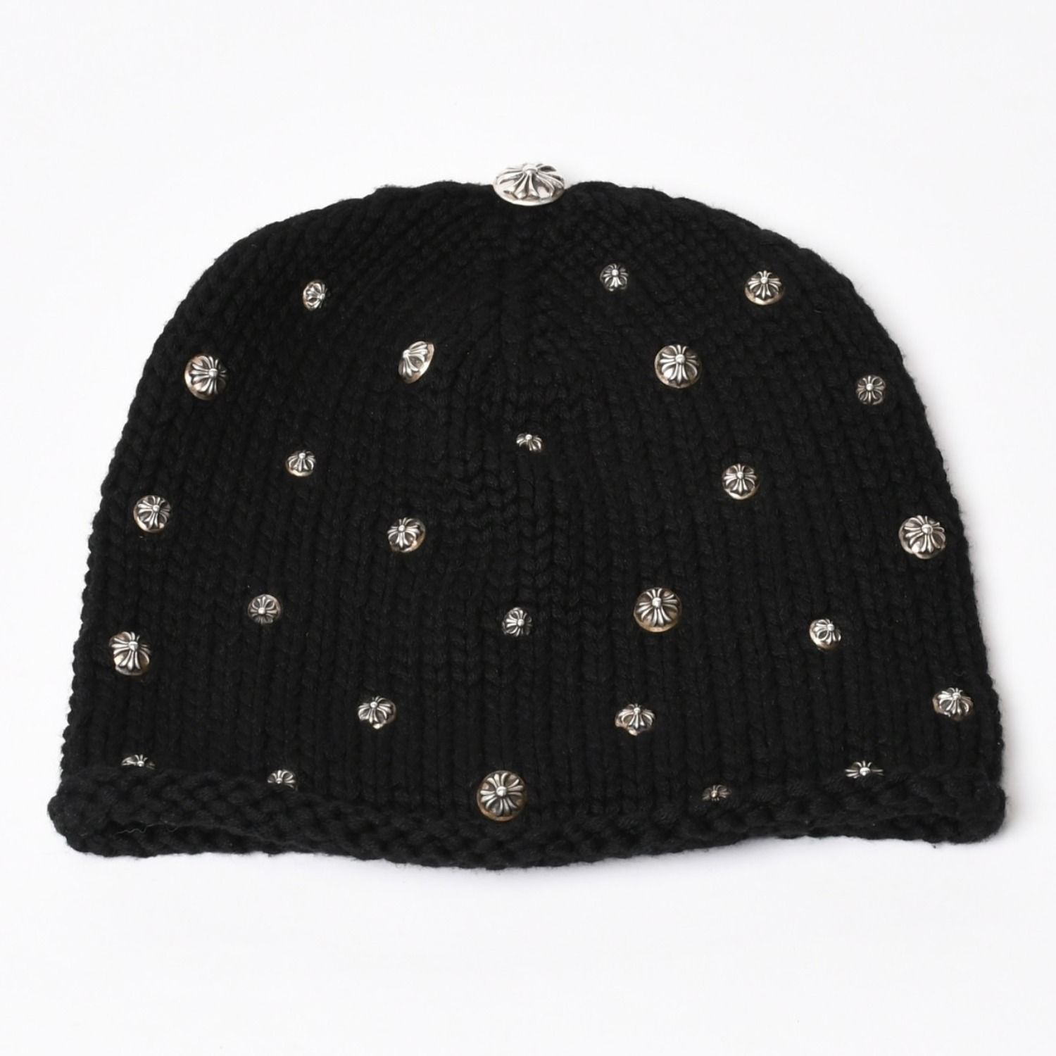 CHROME HEARTS クロムハーツ ビーニー ニット帽 クロスボール 