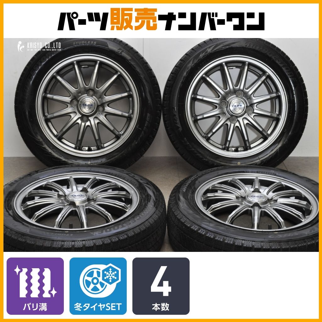 バリ溝】ZACK 14in 4.5J +45 PCD100 ブリヂストン ブリザック VRX2 155 