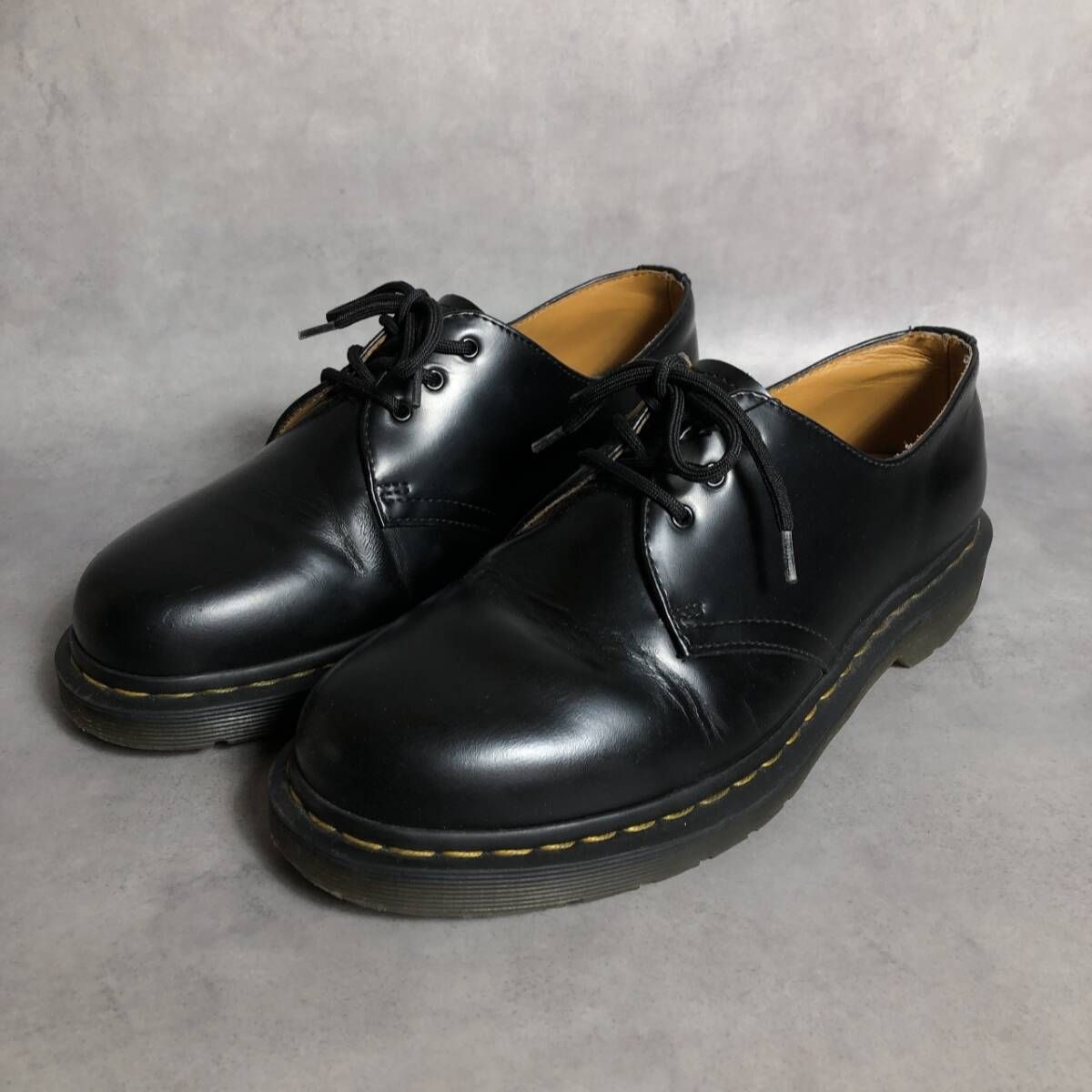 PQ275◇Dr. Martens : 3EYE GIBSON SHOES 11838◇uk8◇黒 ドクター