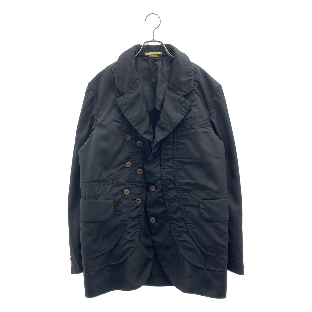 COMME des GARCONS HOMME PLUS / コムデギャルソンオムプリュス | 2020AW | 製品加工 縮絨 アシンメトリー ジャケット | S | ブラック | メンズ COMME des GARCONS HOMME PLUS / コムデギャルソンオムプリュス