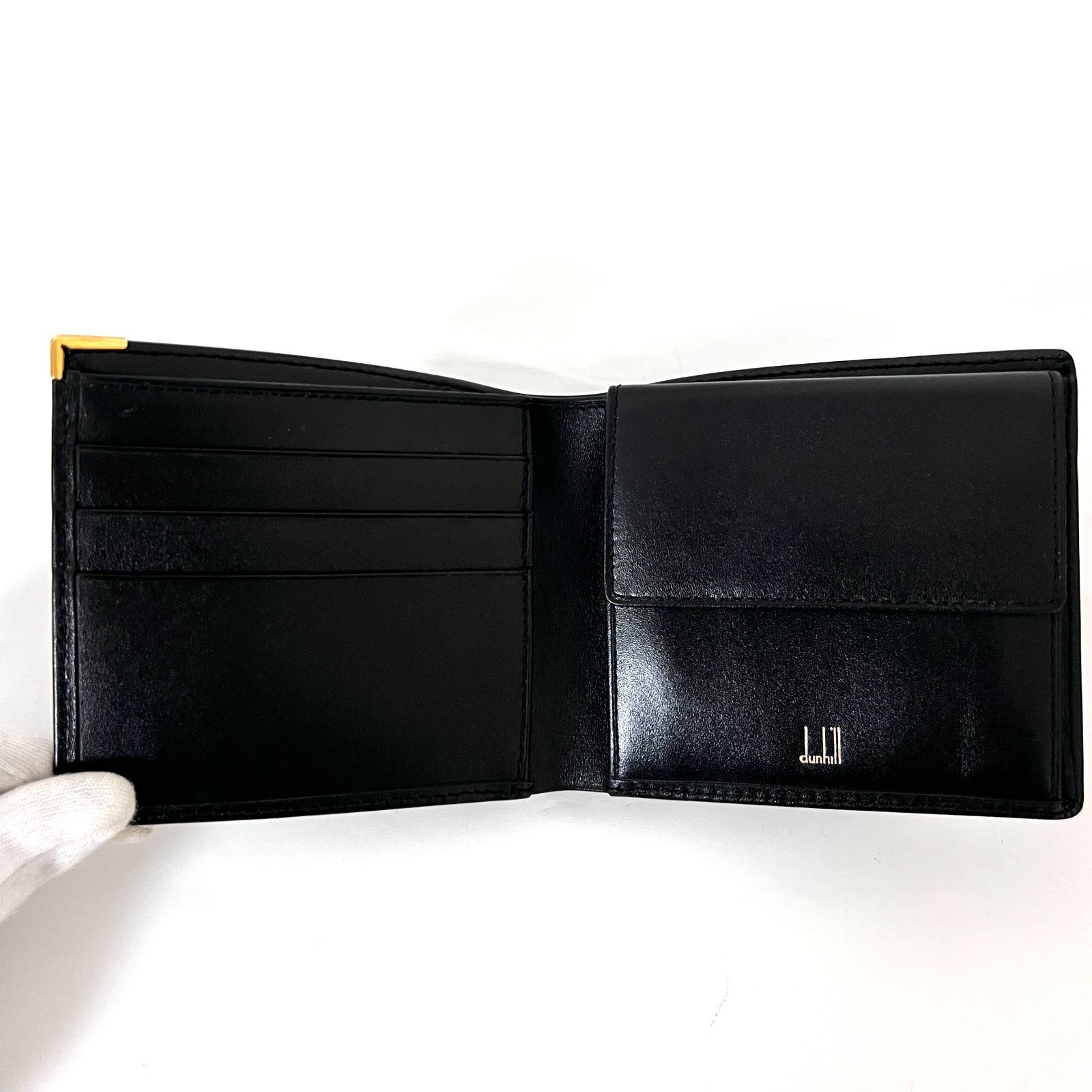 SD6062 新品同様！ 未使用！ DUNHILL ダンヒル レザー 二つ折り財布 