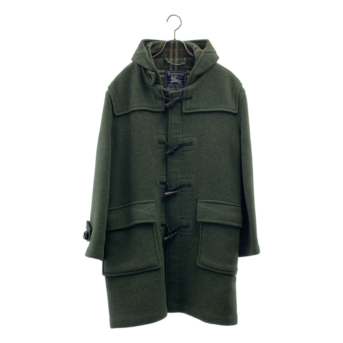 BURBERRY バーバリー ウールコート グリーン チェック柄 o24 BURBERRY