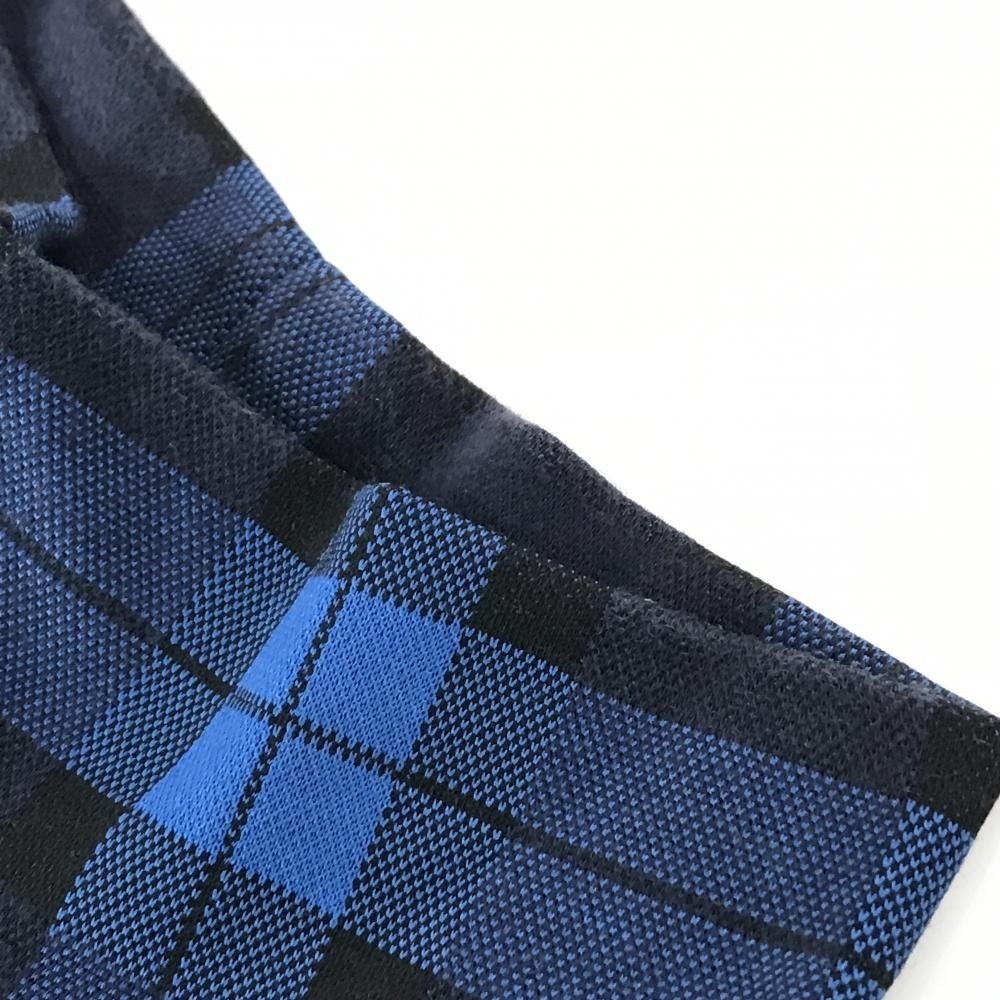BEAMS GOLF 長袖ハイネックシャツ ブルー 美品】ビームスゴルフ 長袖ハイネックシャツ ブルー×ネイビー チェック