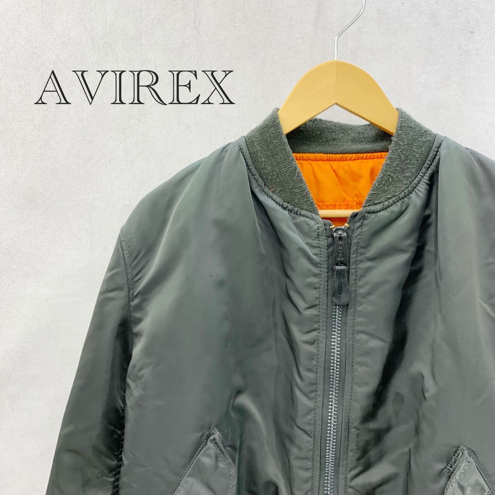 USA製 AVIREX アヴィレックス MA-1 フライトジャケット リバーシブル L 