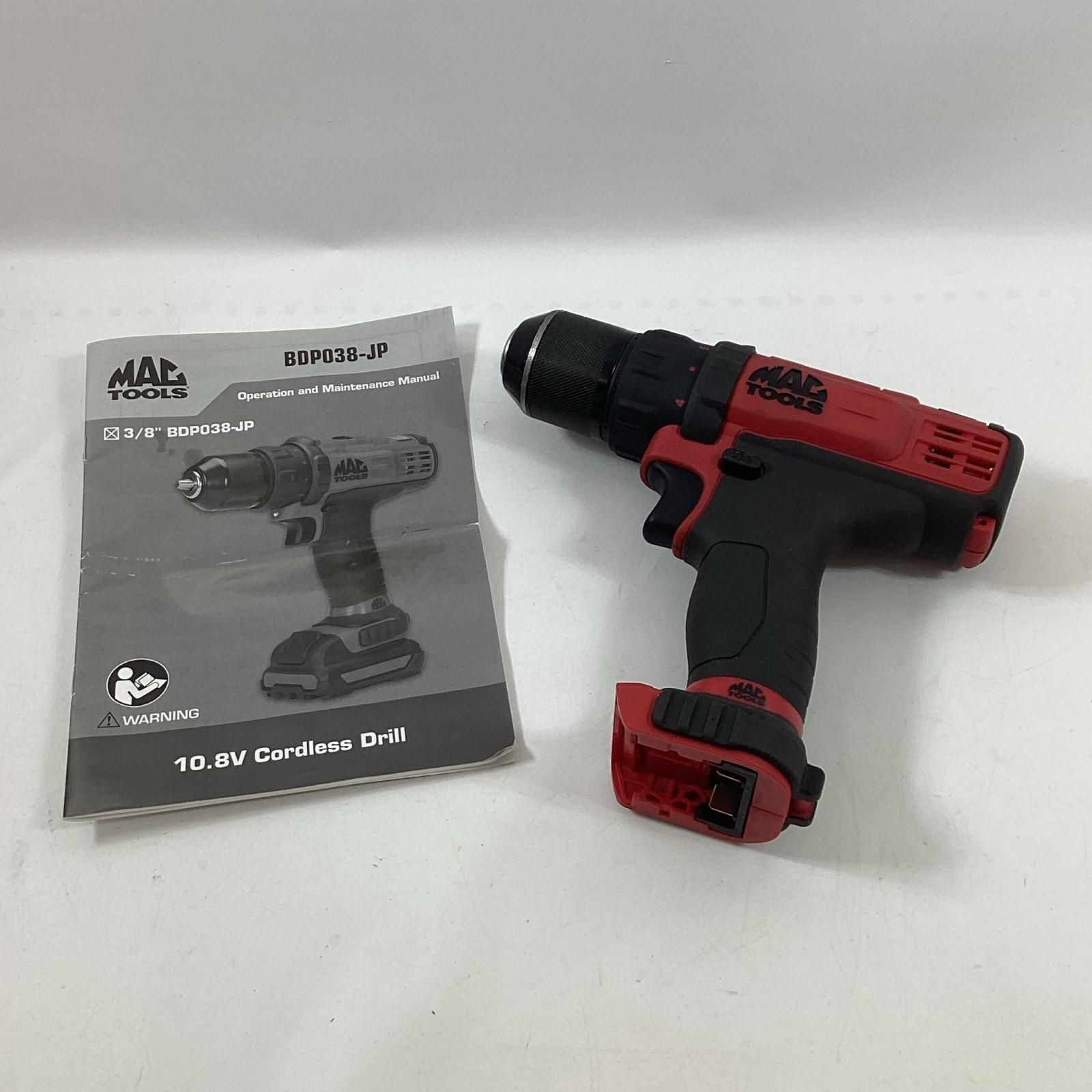 MAC TOOLS マック ドライバドリル BDP038-UK レッド 本体のみ 10.8v 