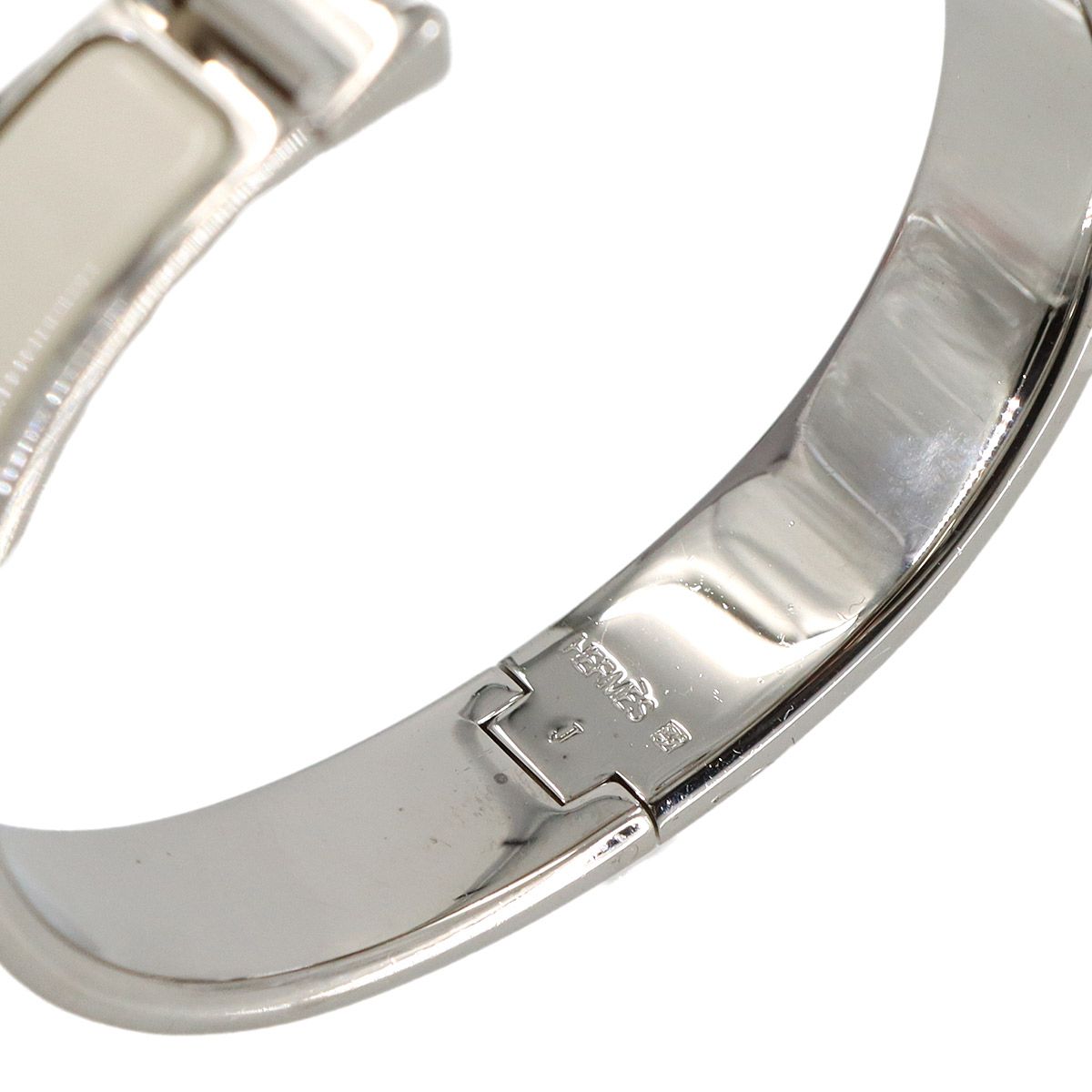 HERMES バングル　アイボリー 美品 エルメス HERMES クリックH PM バングル アイボリー シルバー