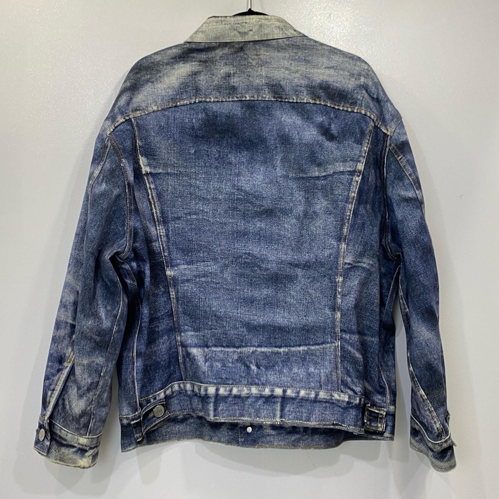 【姫路東店】中古 JUNYA WATANABE COMME des GARCONS MAN | ジュンヤワタナベコムデギャルソンマン ×Levi’s×BerBerJin デニム 転写ジャケット WO-J911 2025S/S ネイビー サイズ：XS 【108】 姫路東店】中古 JUNYA WATANABE COMME des GARCONS MAN | ジュンヤ
