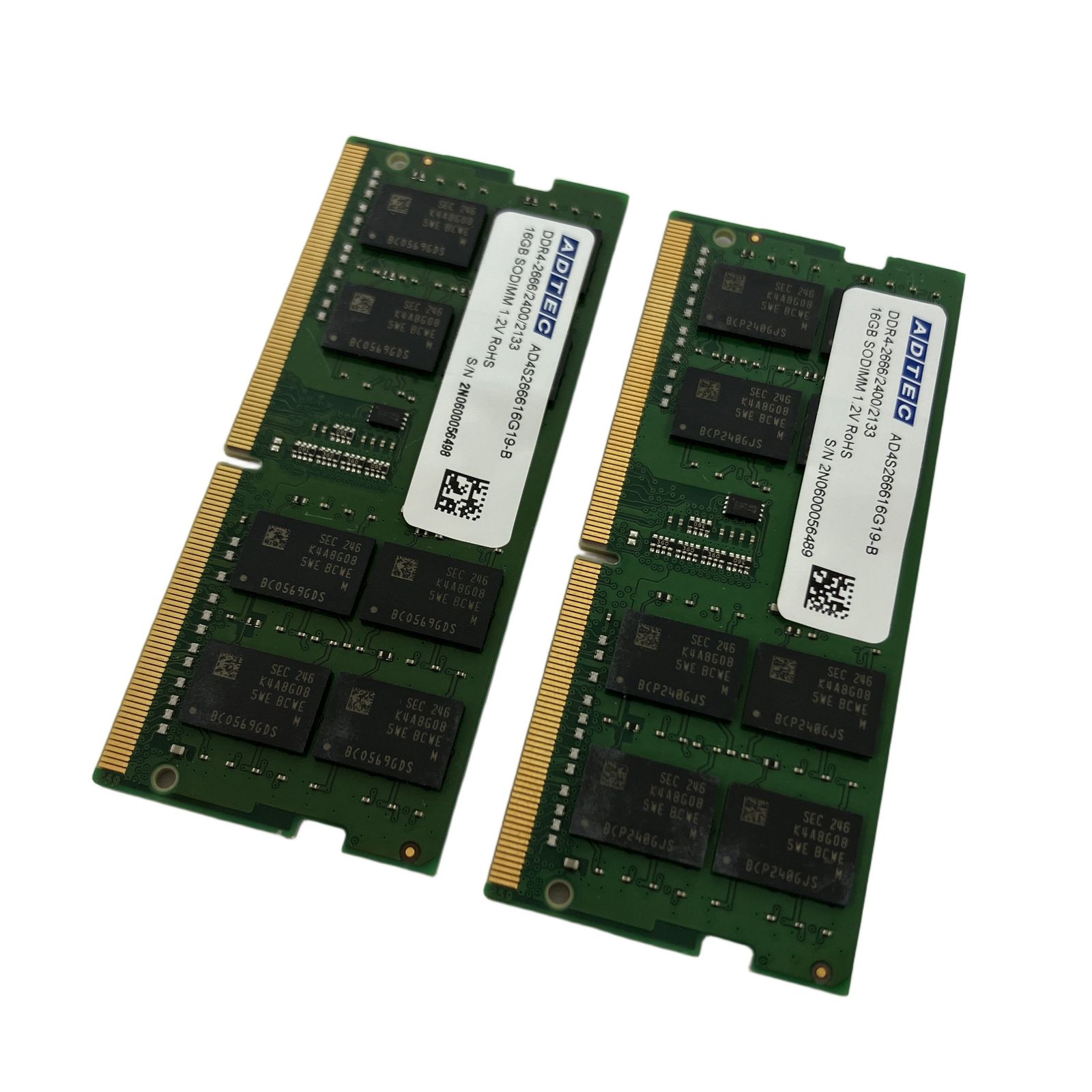 ADTEC DDR4 16GB メモリ 2枚セット ADTEC 16GB DDR4 ECC UDIMM