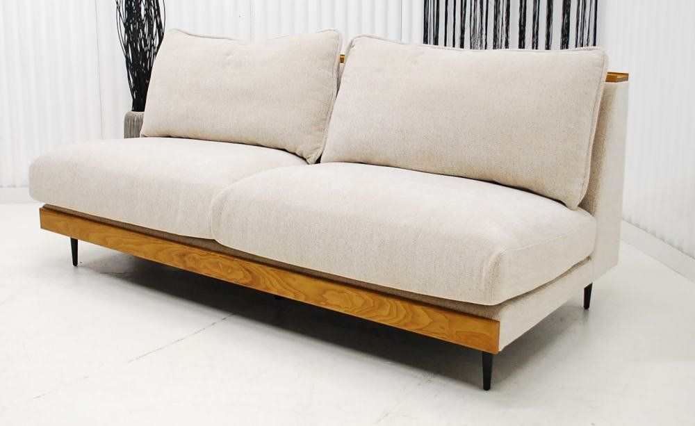  現品限り 3人掛けソファ 北欧調ナチュラルモダン ファブリック 背棚付き フェザー入り アウトレット 送料無料 一部除 260218-アリシア3p-iv ローソファベッド 2人掛け 3人掛けソファ ソファ ソファベッド