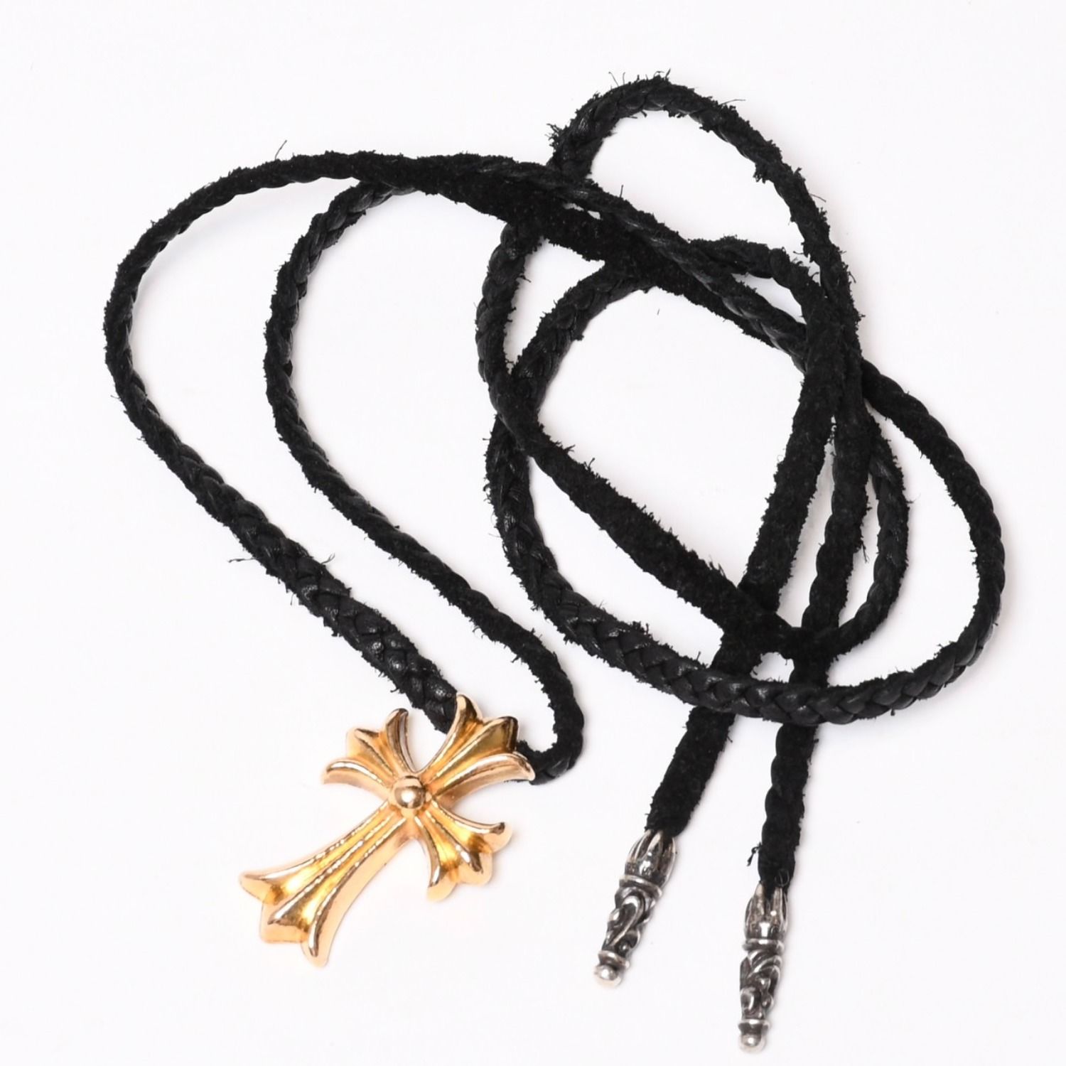 スモール CHクロス ペンダント／レザーブレイド（ボロチップ）