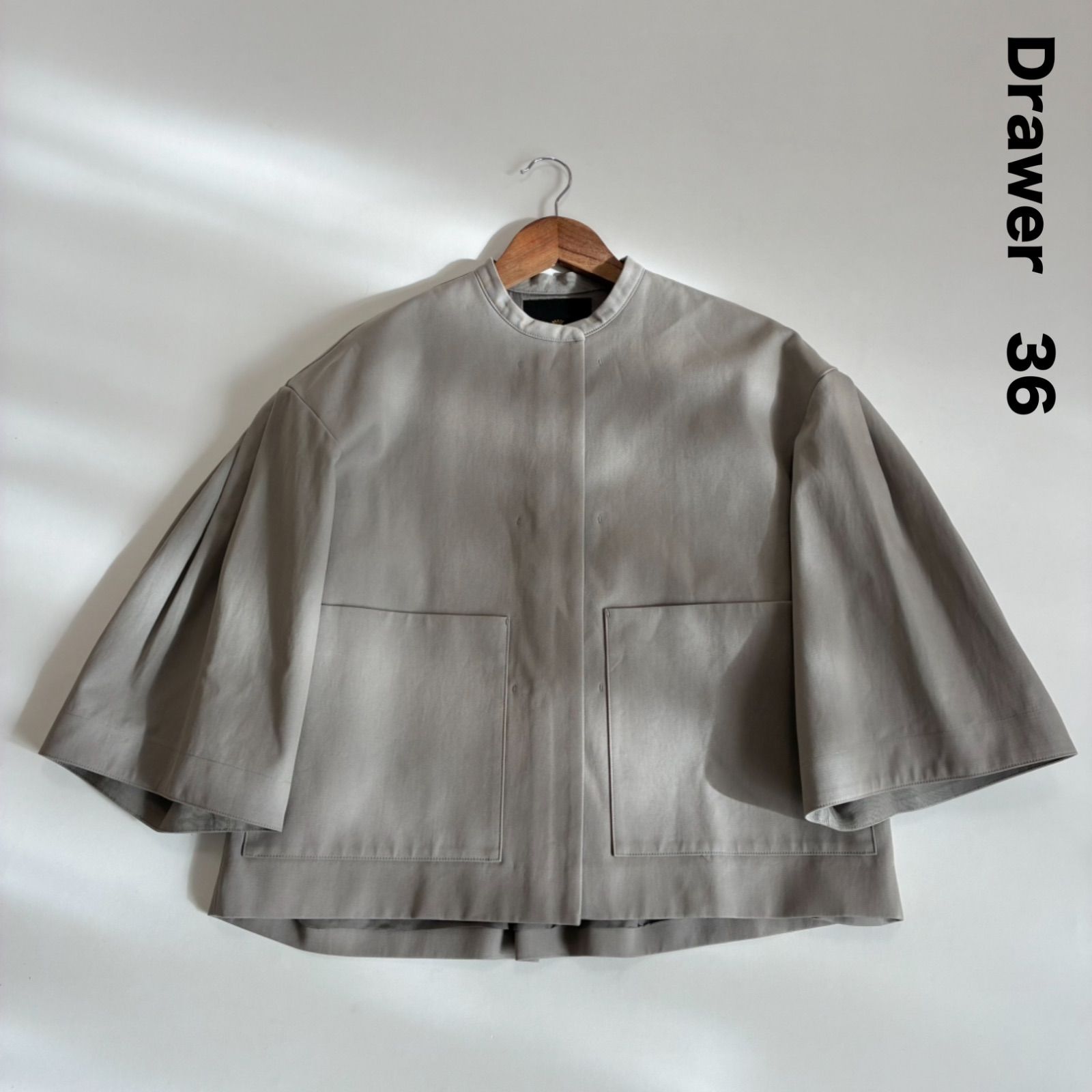 Drawer ドゥロワー コットンツイルタックジャケット メルカリ