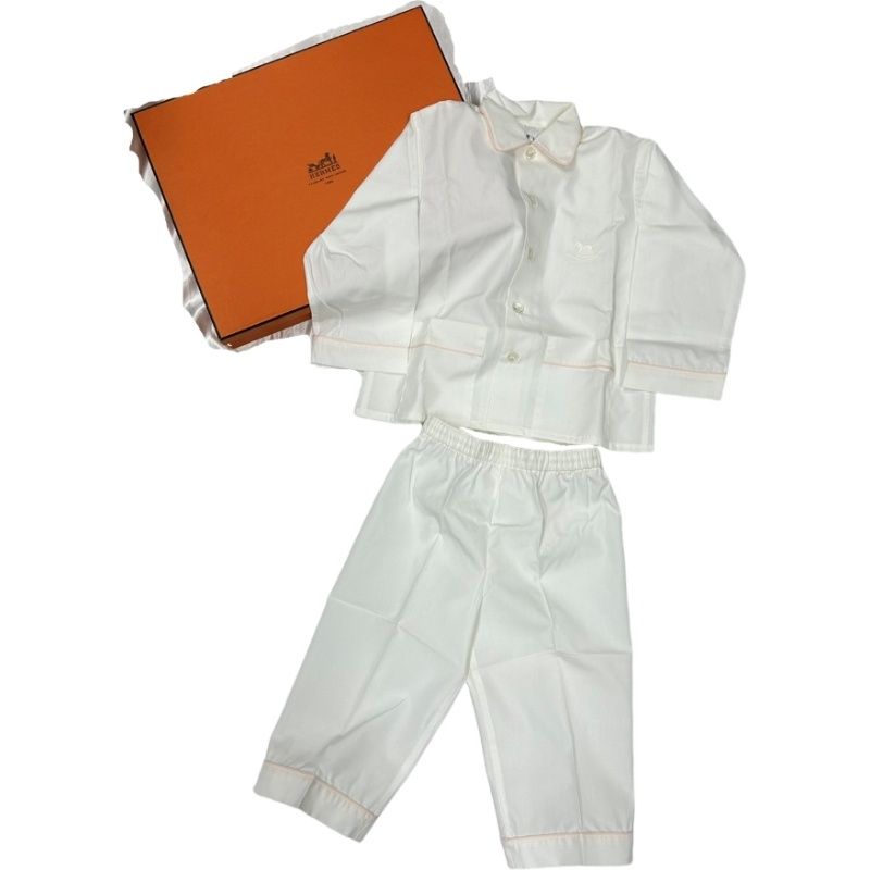 HERMES エルメス キッズ用 コットンパジャマ 2歳用 日本サイズ100相当 箱付き 【中古】12601K490