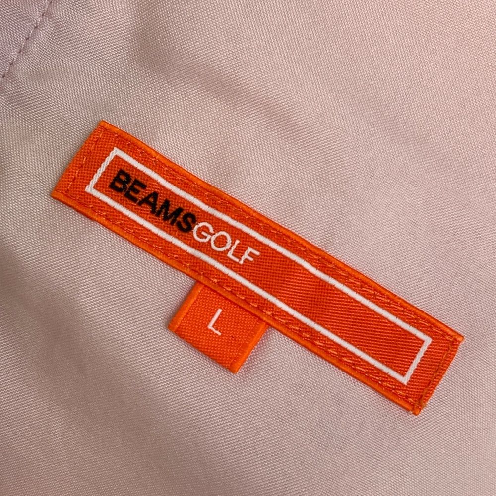 サイズ：L BEAMS GOLF ビームスゴルフ ハーフパンツ 総柄 オレンジ系
