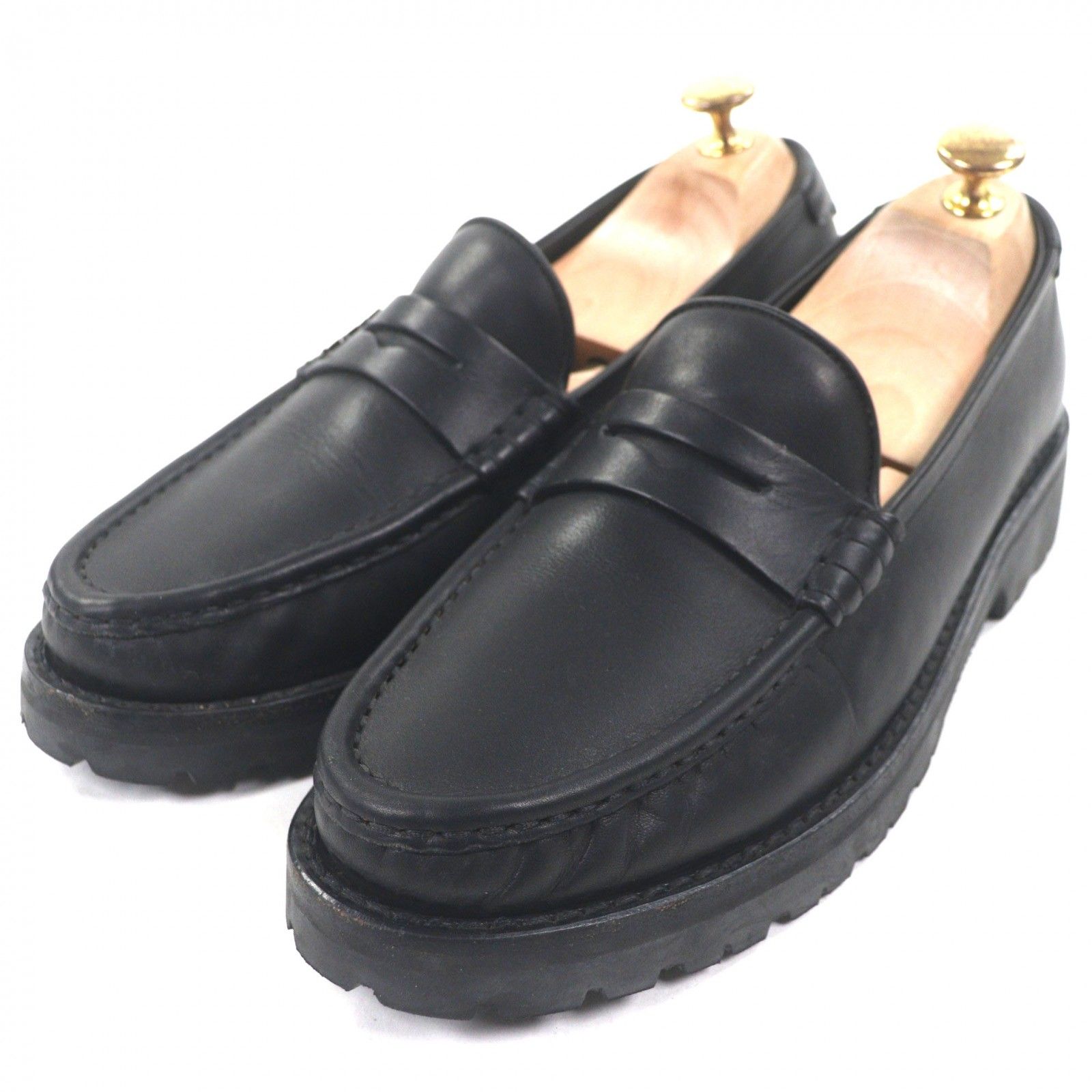 美品▽SAINT LAURENT PARIS サンローランパリ 689605 YSLロゴ レザー 