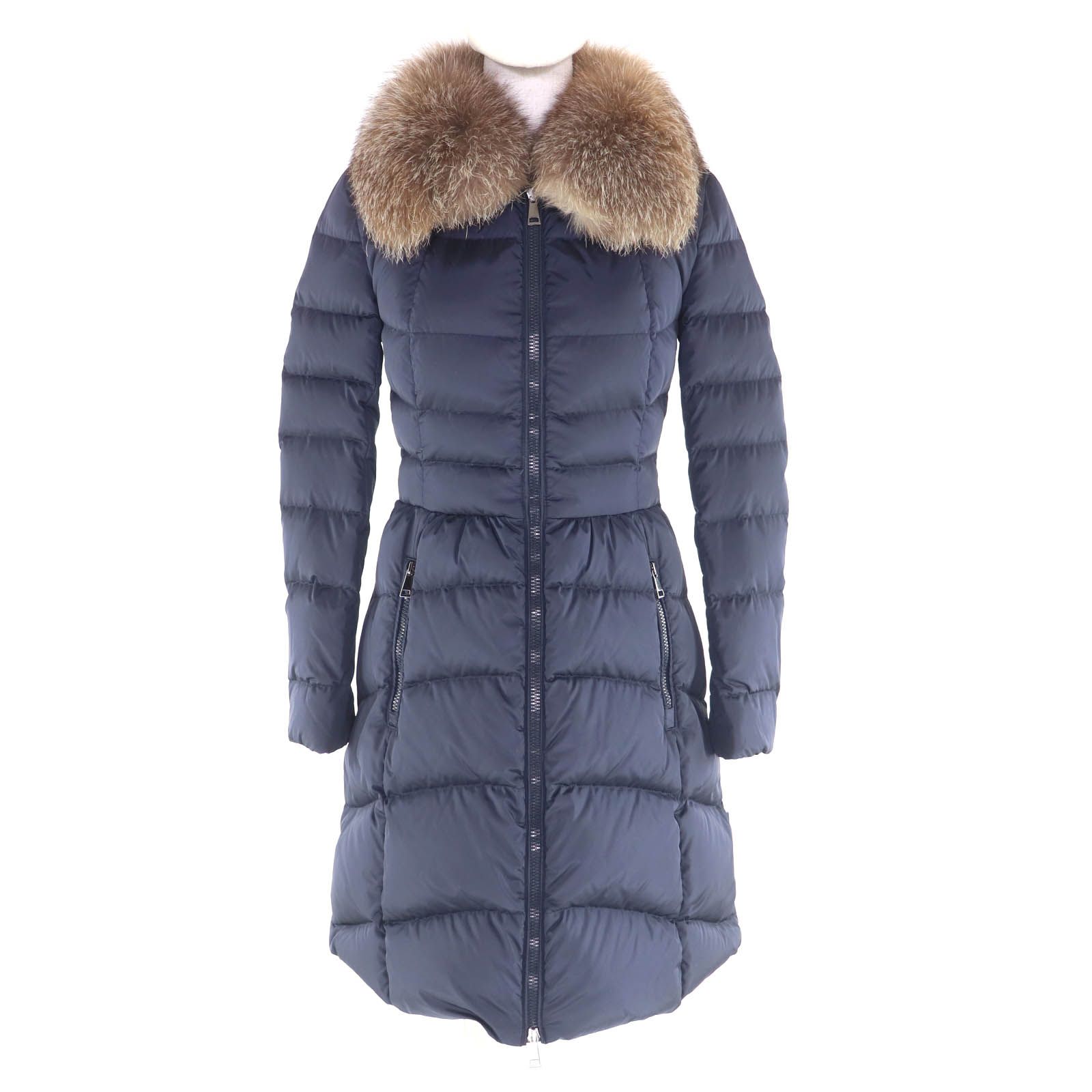 美品☆MONCLER モンクレール HIRONDELLE FOXファー付 ZIP UP ダウン 