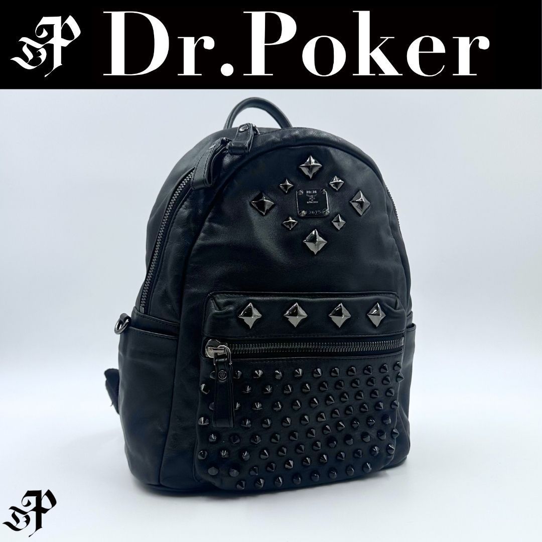 美品】MCM スタッズ レザー リュック バックパック - メルカリ