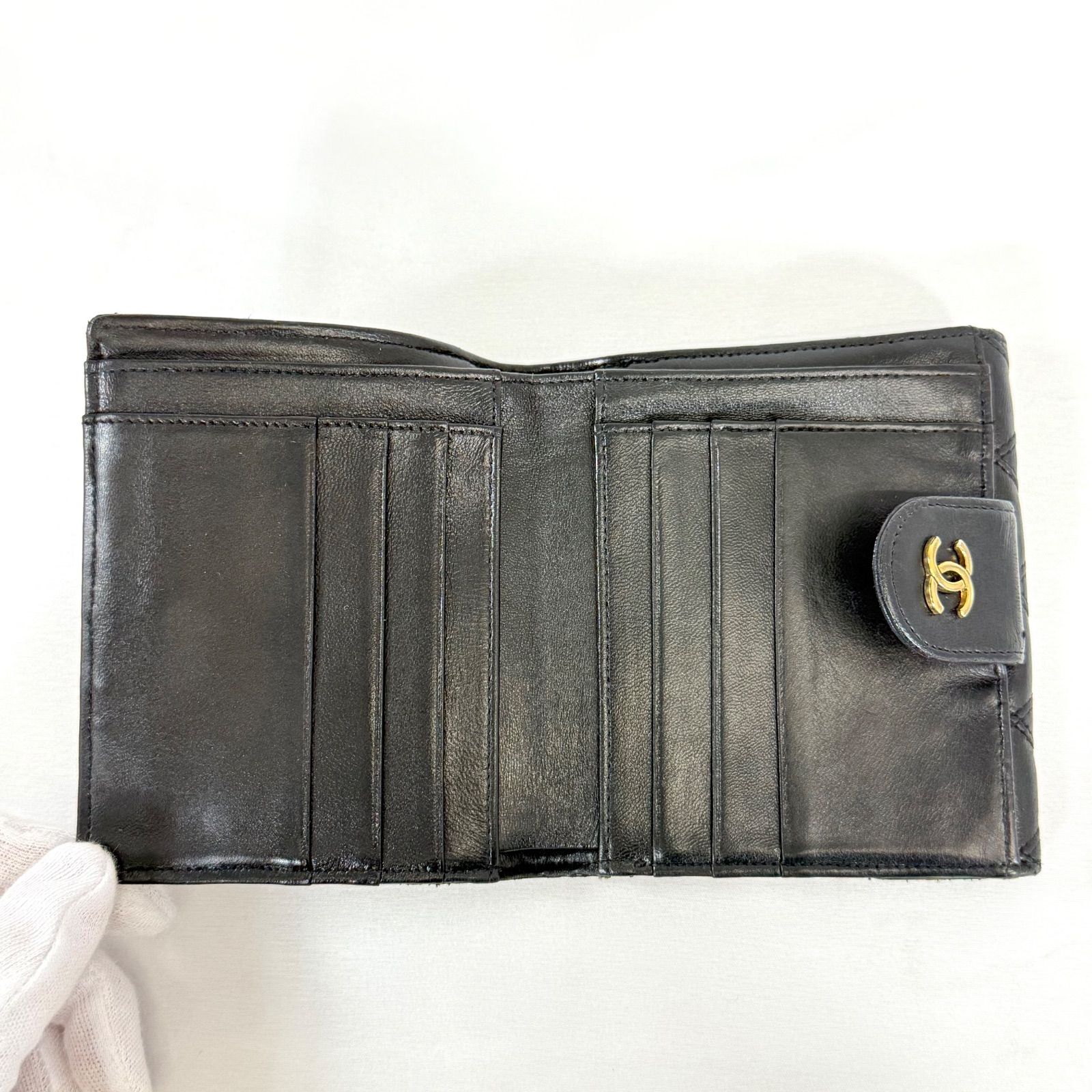 美品】CHANEL シャネル ココマーク ビコローレ Wホック コンパクト 二