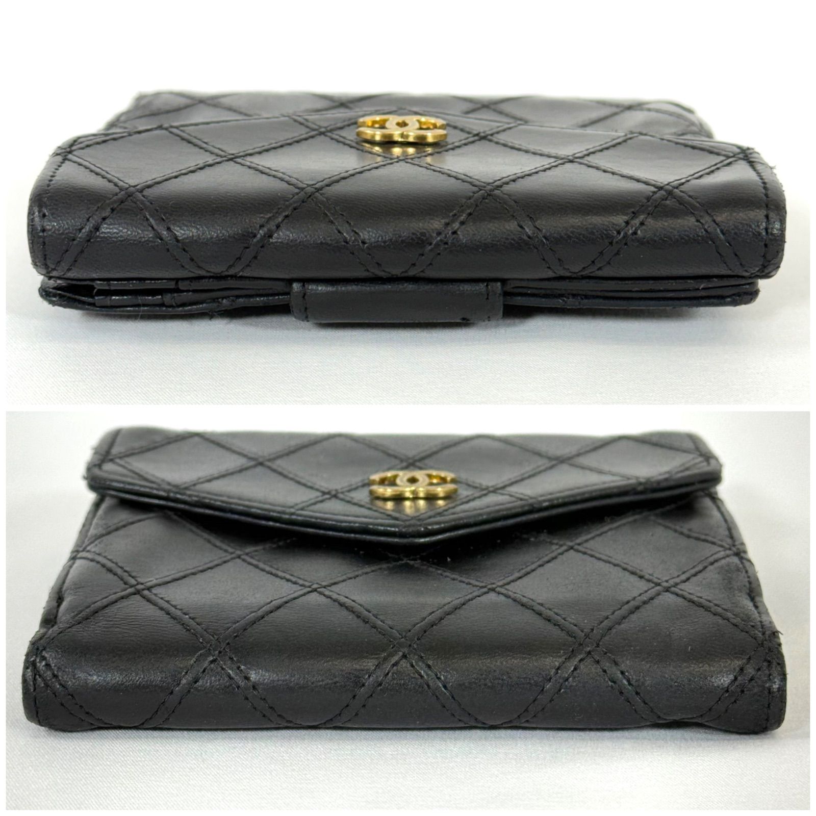 美品】CHANEL シャネル ココマーク ビコローレ Wホック コンパクト 二