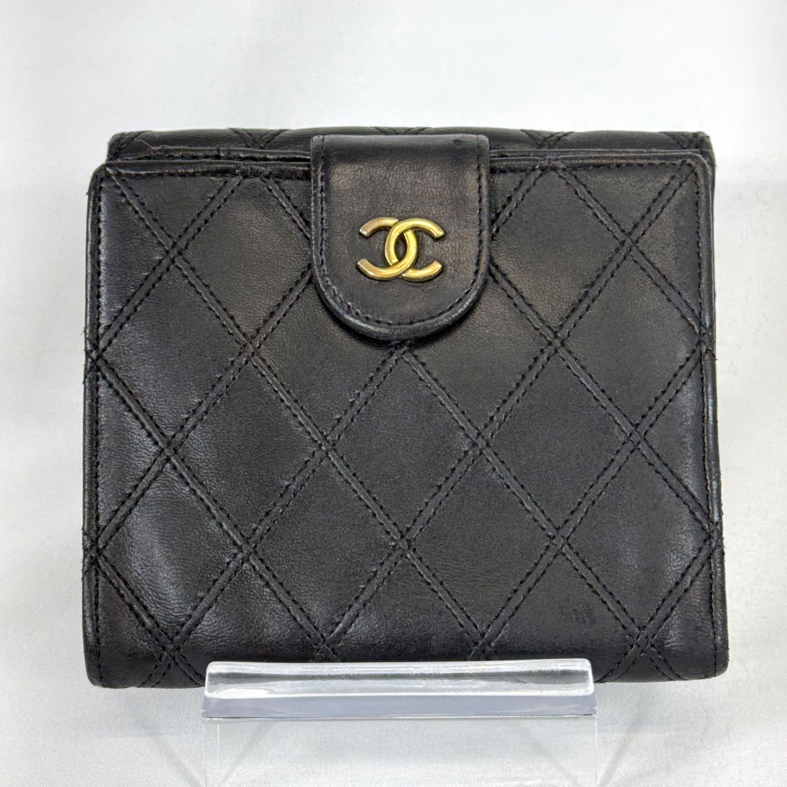 美品】CHANEL シャネル ココマーク ビコローレ Wホック コンパクト 二