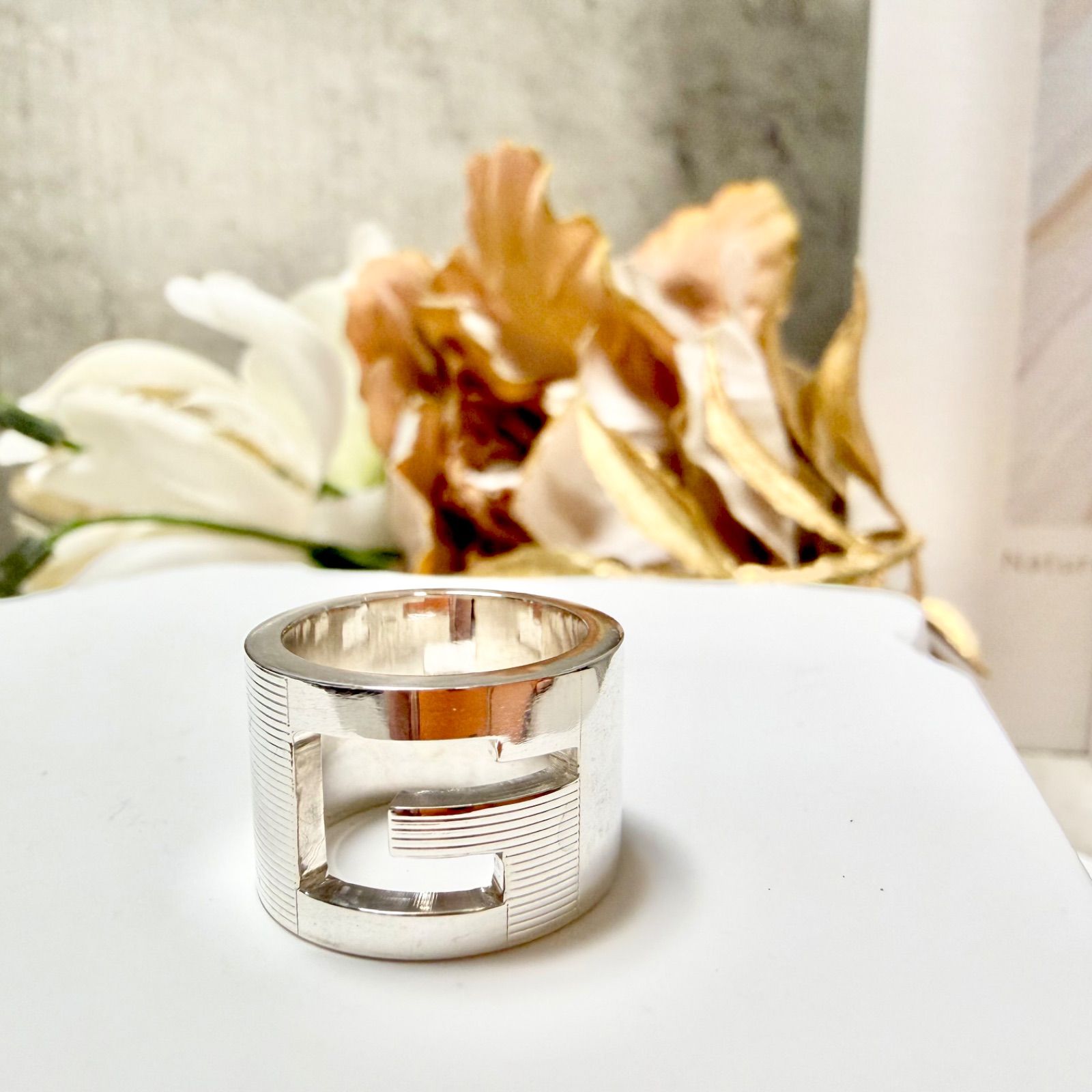新品仕上済 GUCCI リング 指輪 シルバー アクセサリー SV925 ブラン 