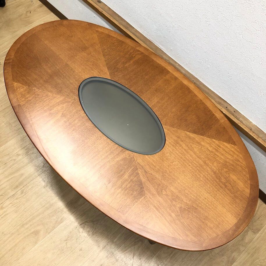 ss8475 【中古】 マルニ センターテーブル オーバル 110×60cm 真ん中に 