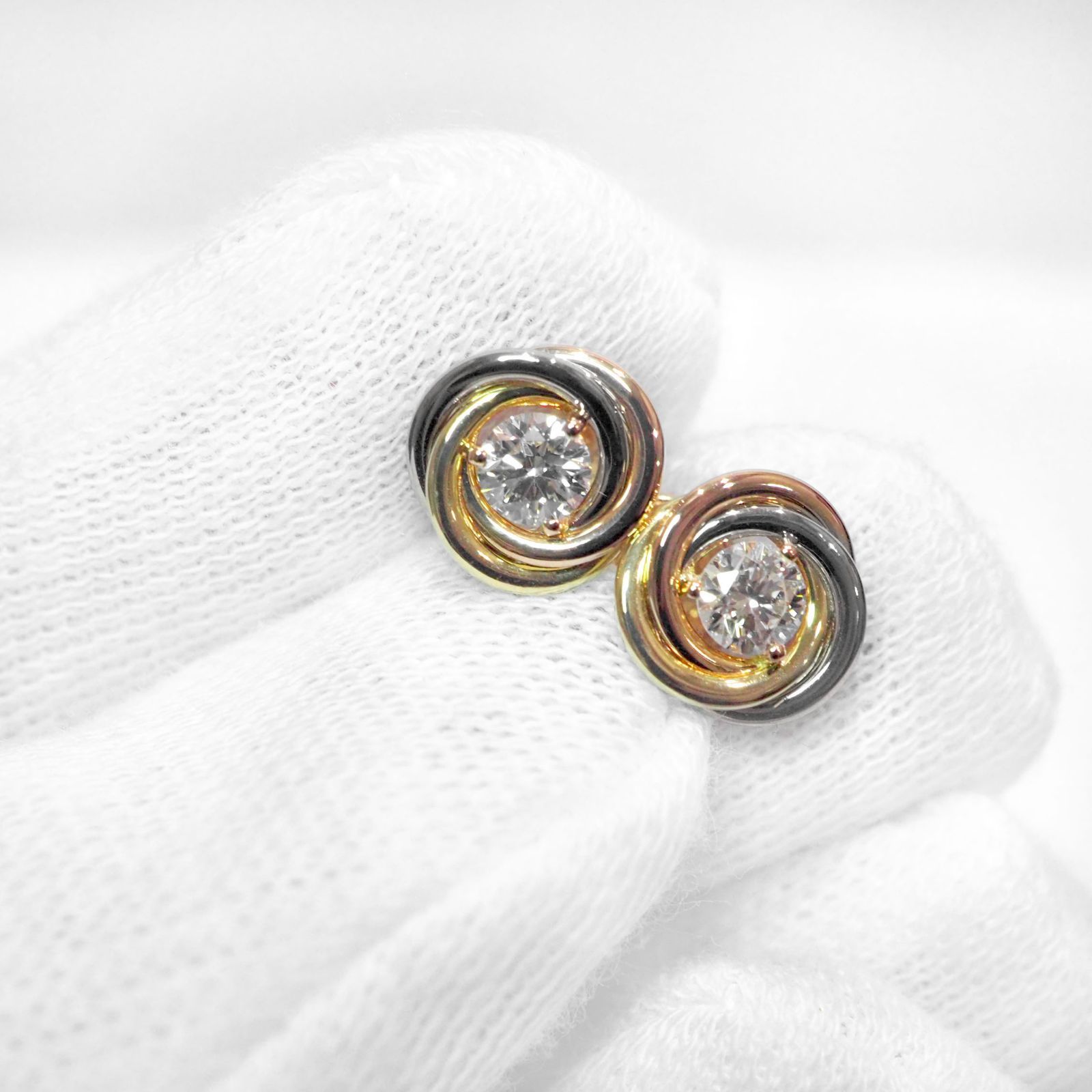 Cartier カルティエ トリニティ K18YG K18WG K18PG ダイヤモンド 