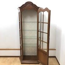 ss8476 【中古】 ガラスキャビネット 象嵌細工 ショーケース キュリオ