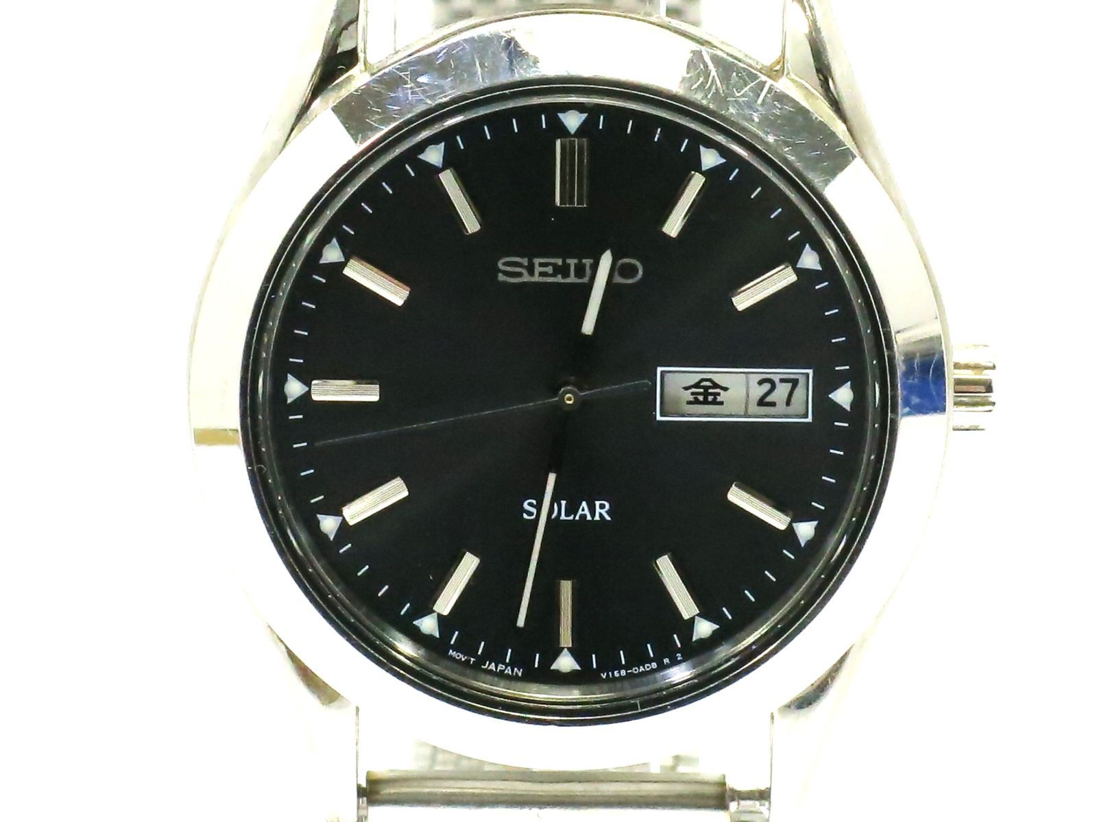 SEIKO 腕時計 メンズ V158-0AB0 セイコー ソーラー SEIKO(セイコー 