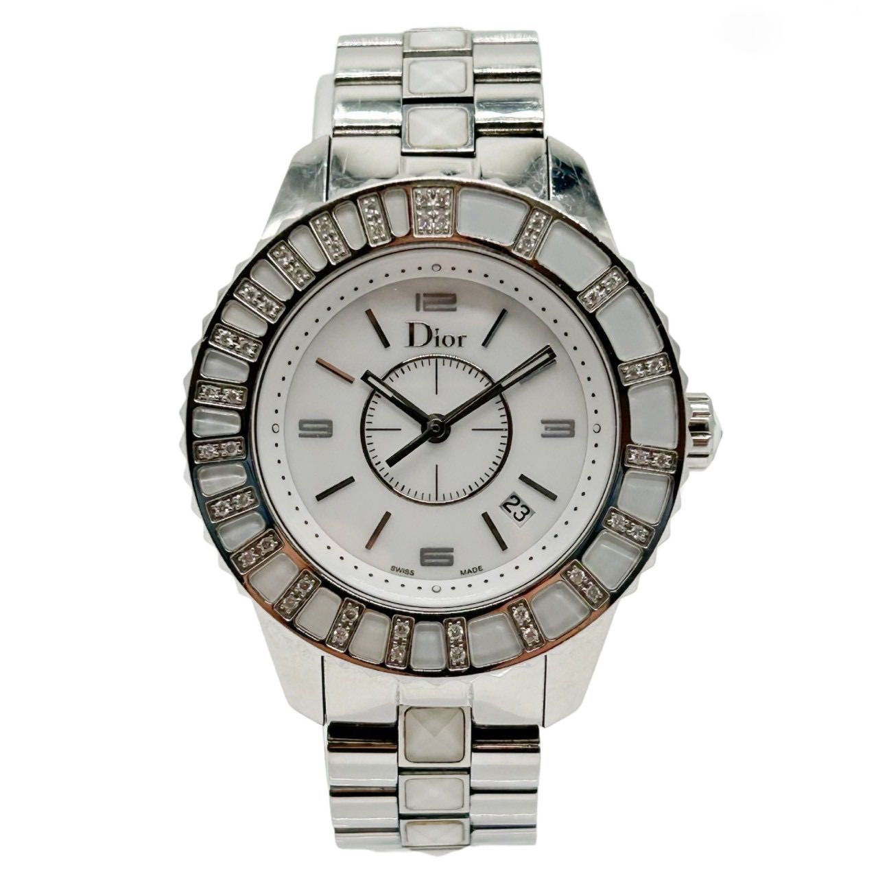 Christian Dior クリスチャンディオール ダイヤベゼル デイト 時計 