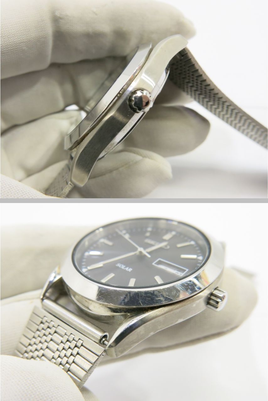 SEIKO 腕時計 メンズ V158-0AB0 セイコー ソーラー SEIKO(セイコー 