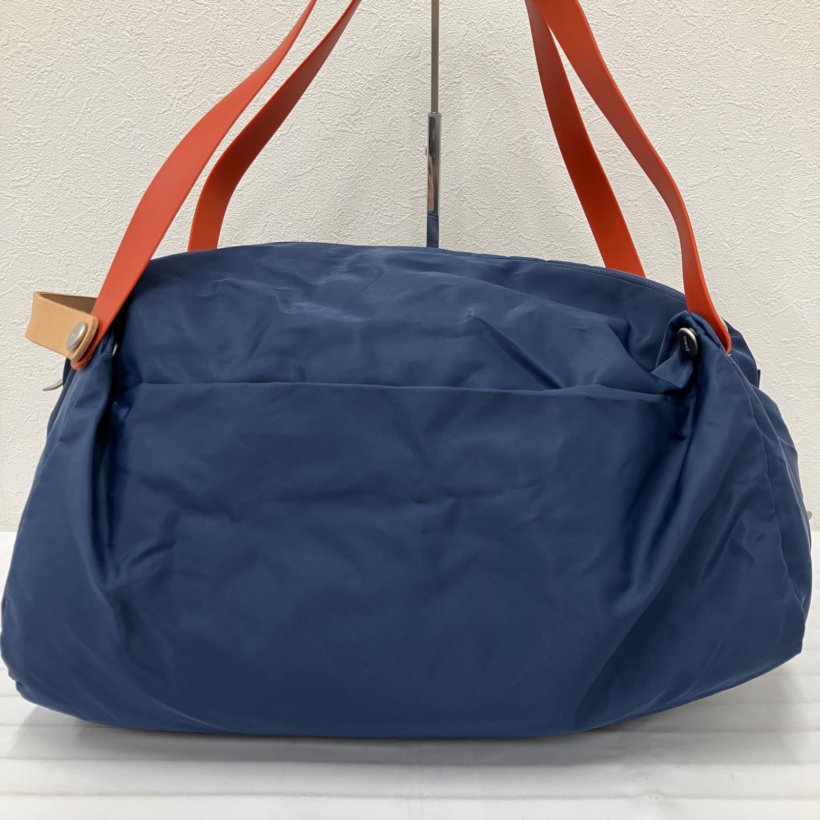 1118 CAMPER カンペール ボストンバッグ 2way ネイビー×オレンジ系 
