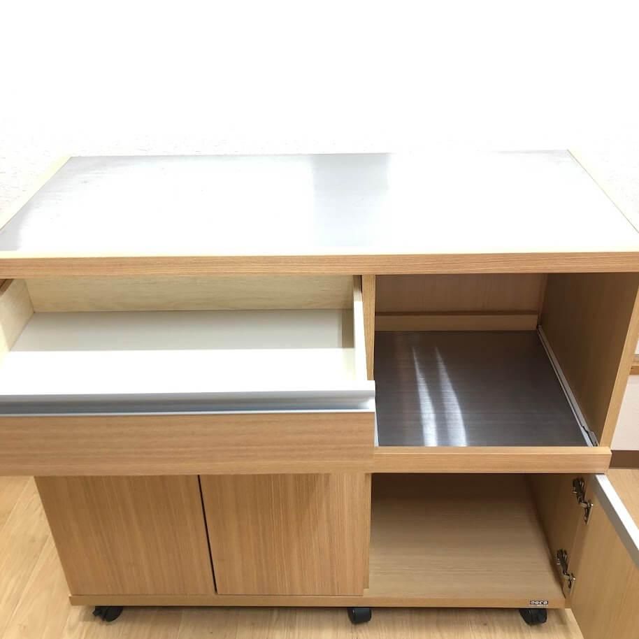 ss8481 【中古】 フナモコ キッチンカウンター 幅102.5cm キャスター 