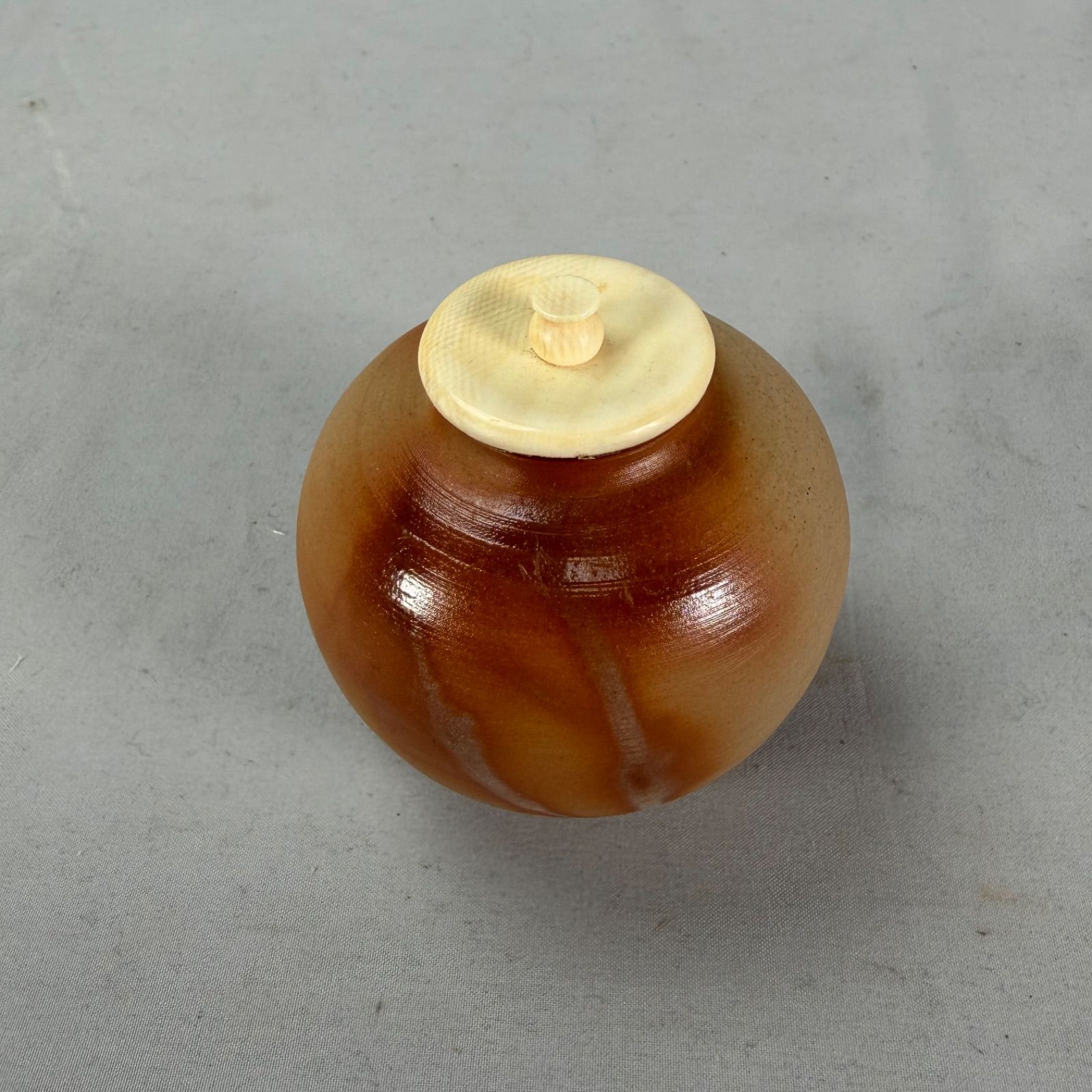 茶道具】木村陶峰造 備前火襷焼 文琳茶入 茶器 茶入267 - メルカリ