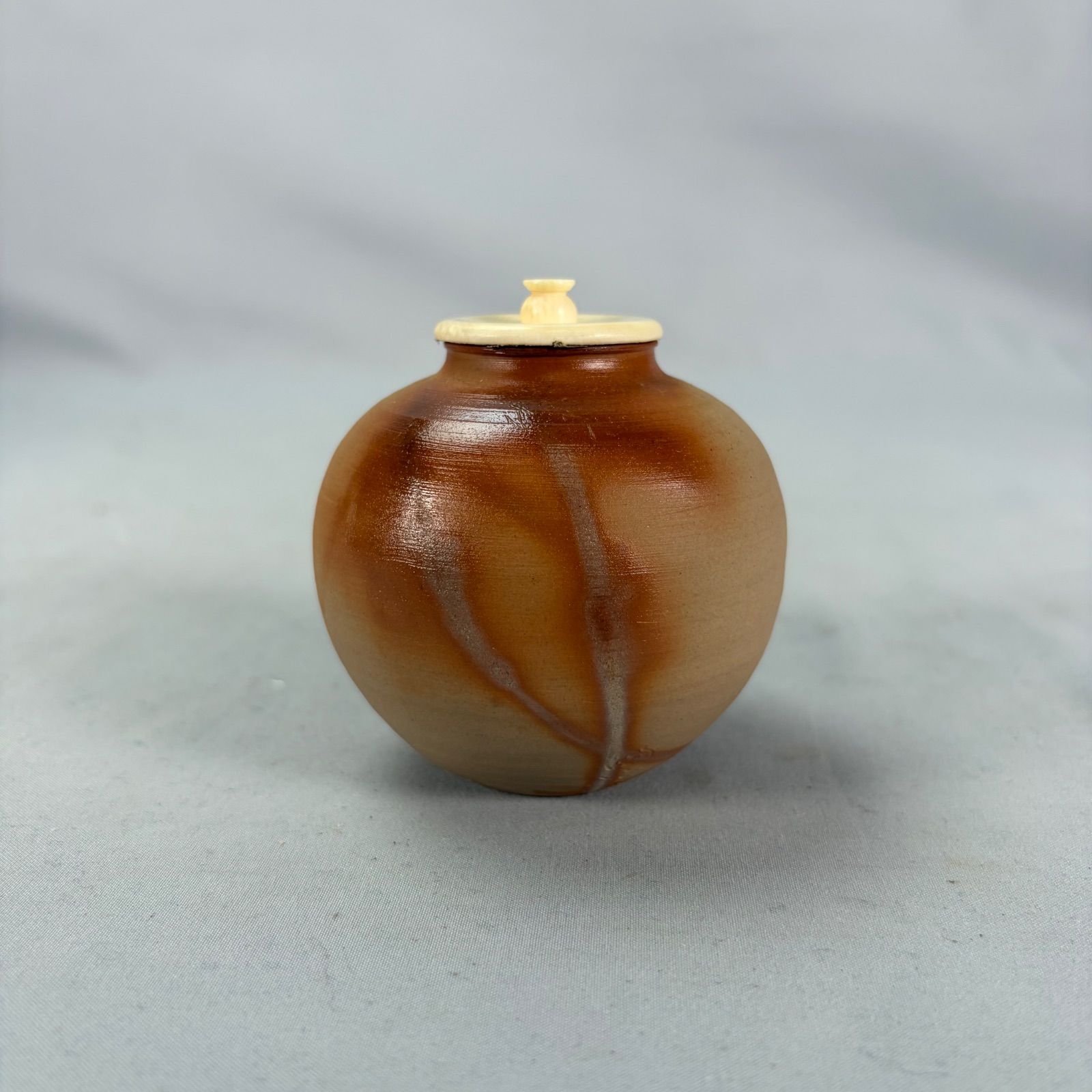 茶道具】木村陶峰造 備前火襷焼 文琳茶入 茶器 茶入267 - メルカリ